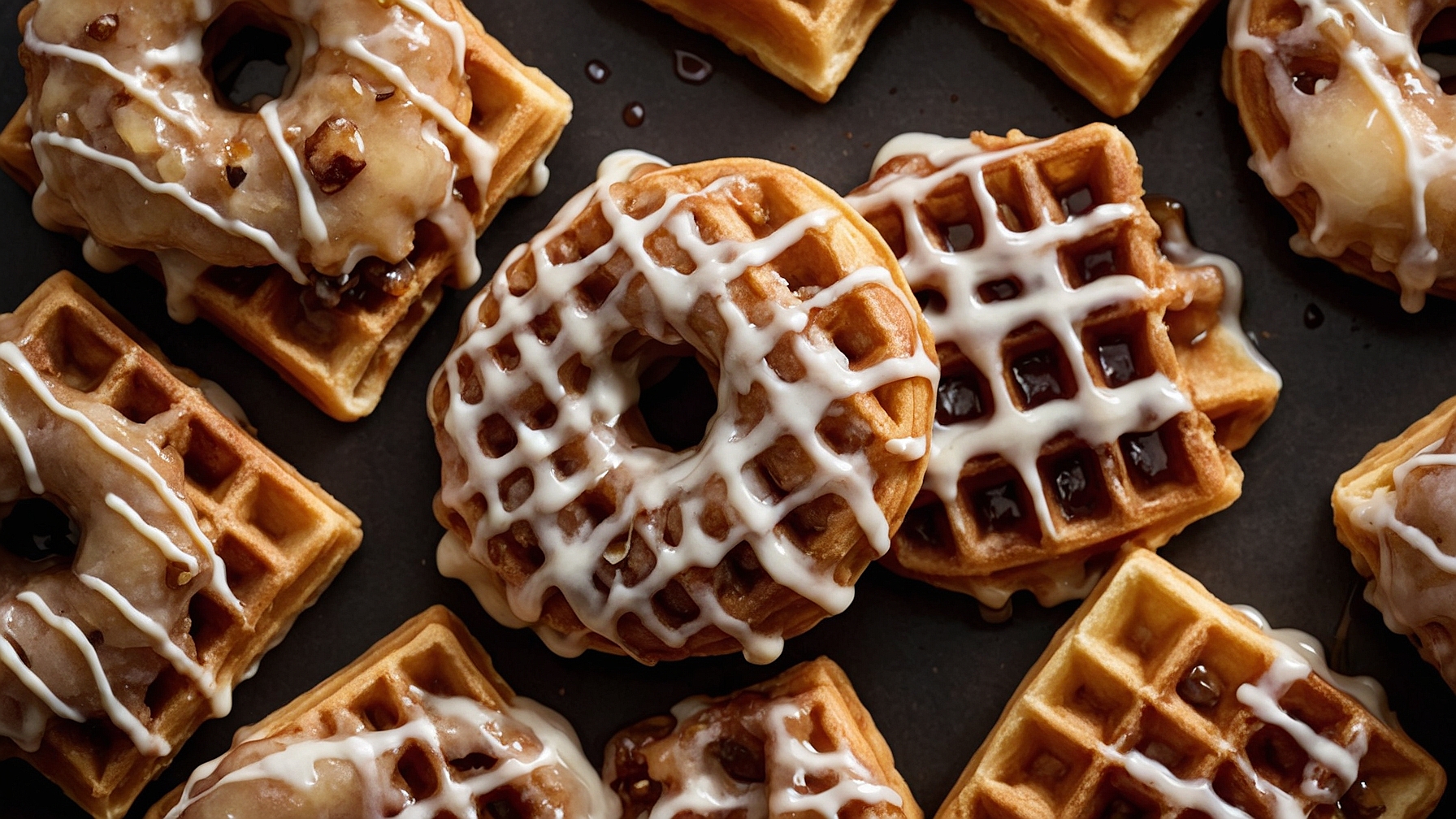 Apple Fritter Waffle Donuts