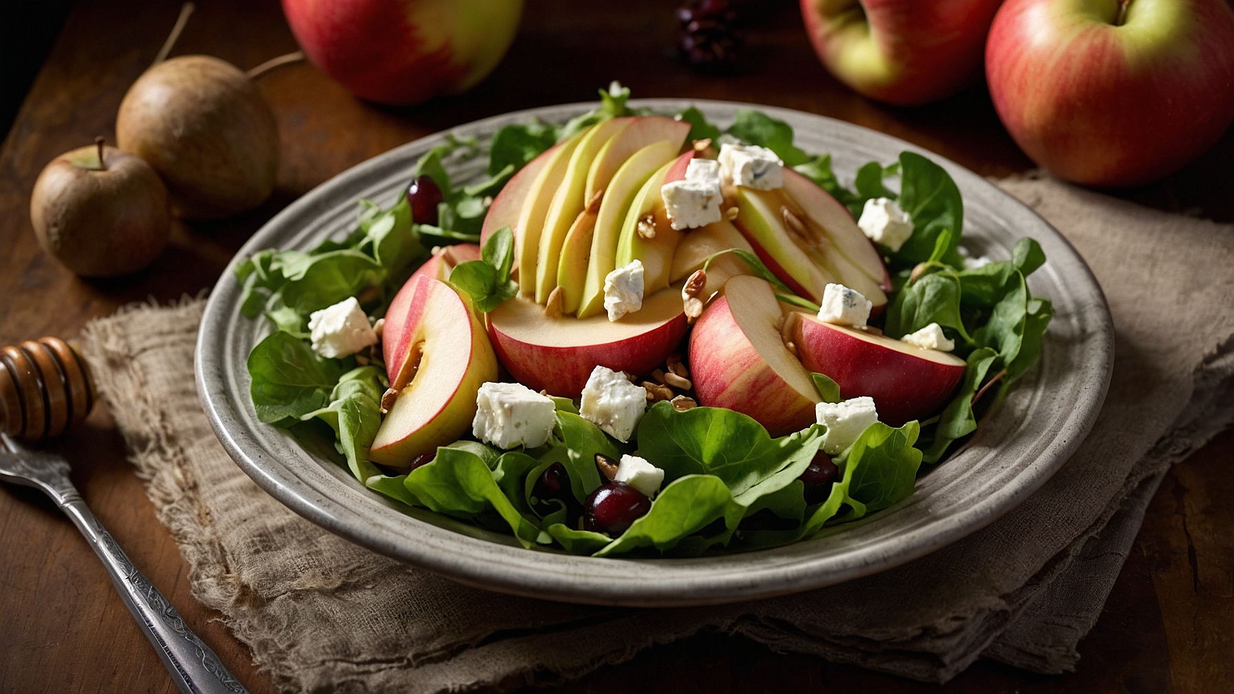 Autumn Harvest Honeycrisp Apple And Feta Salad