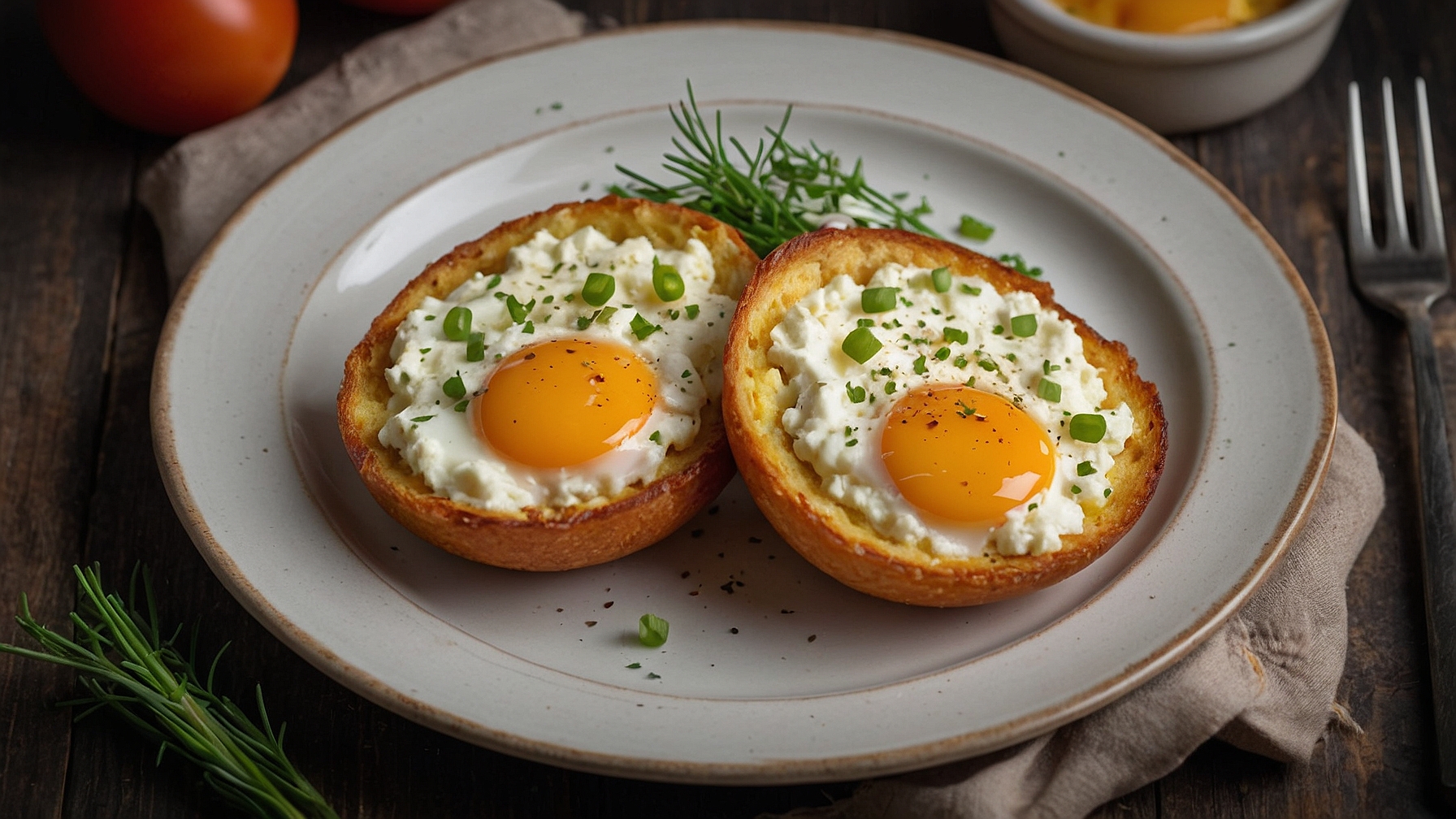 Baked Cottage Cheese Eggs