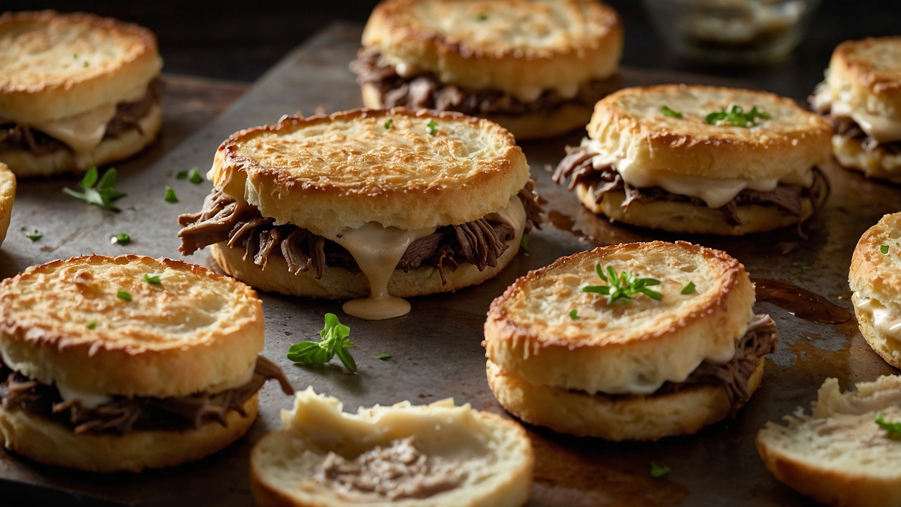 Baked French Dip Biscuits