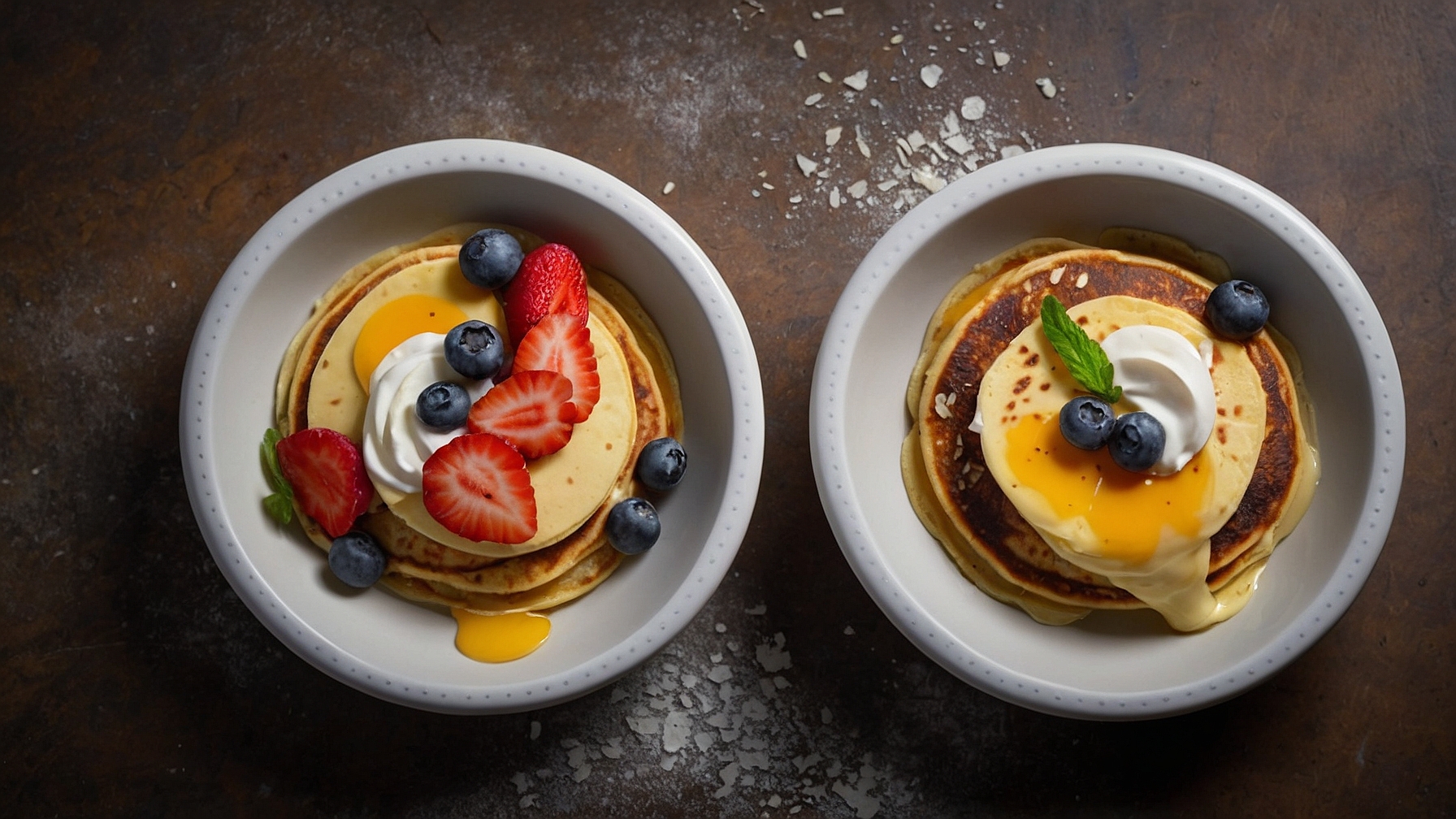 Baked Protein Pancake Bowls