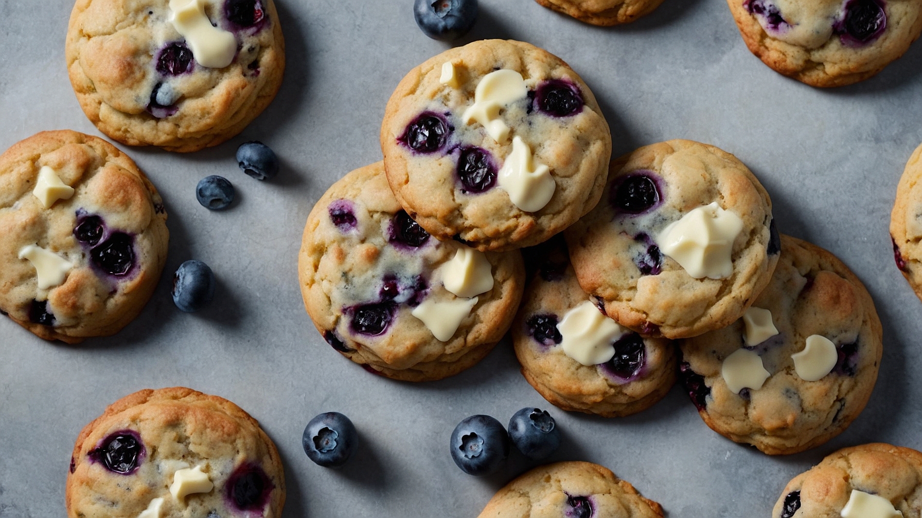 Blueberry White Chocolate Chip Cookies