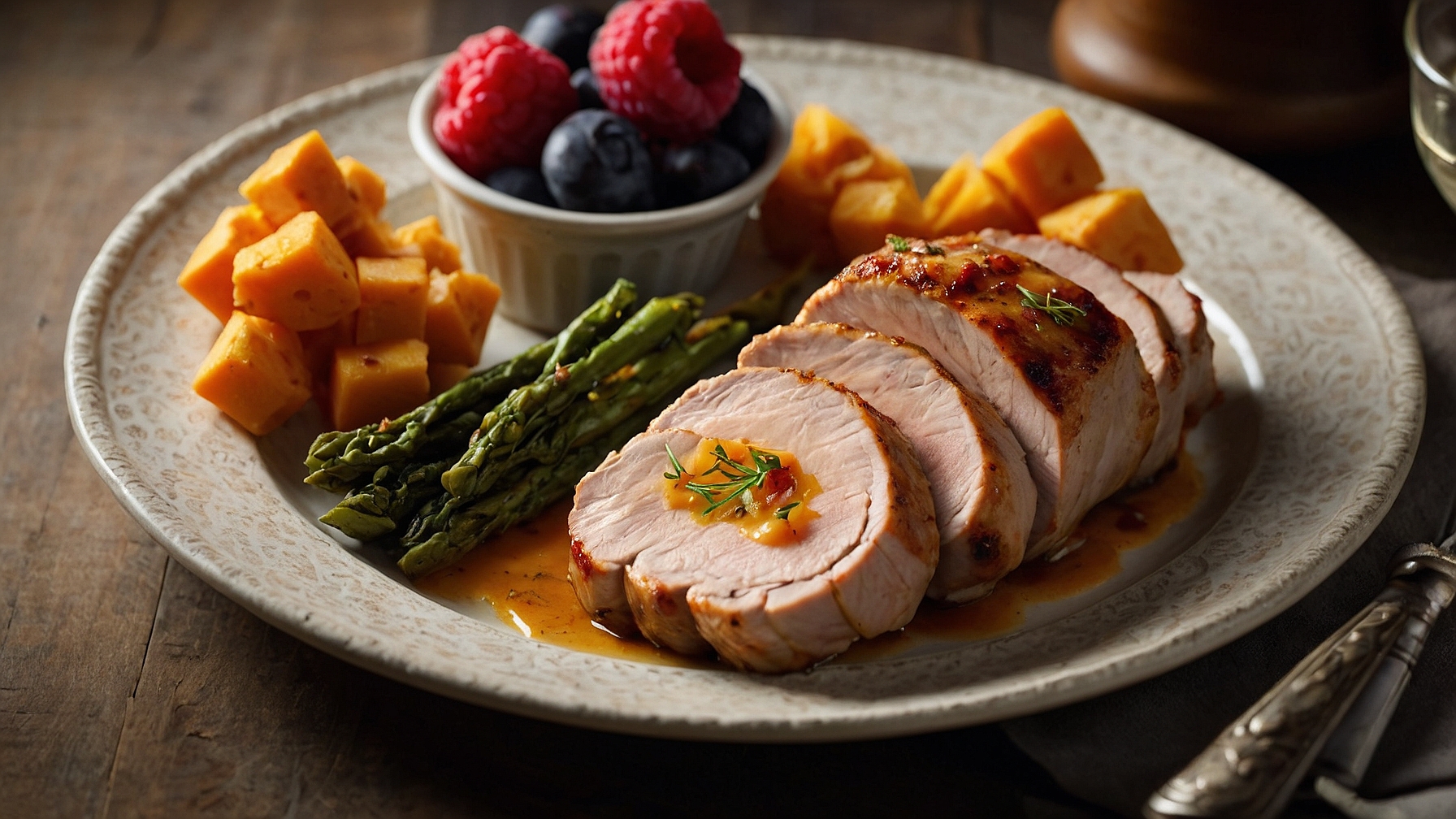 Cheddar Stuffed Pork Tenderloin