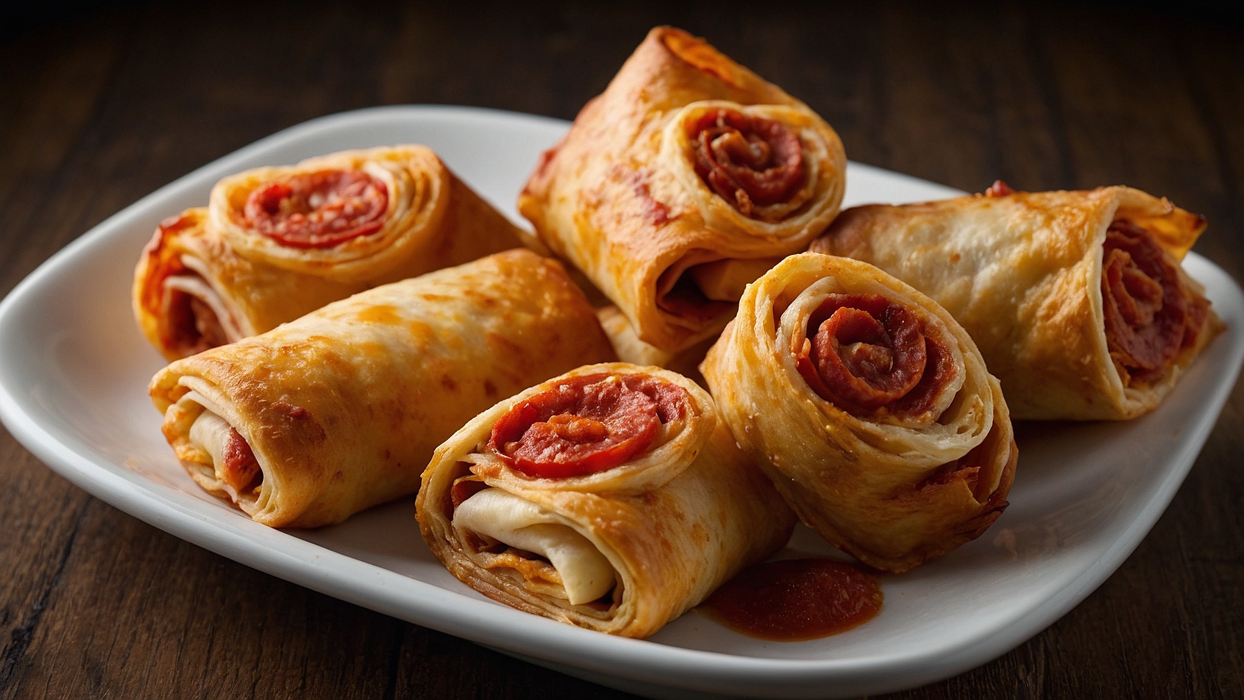 Cheesy Pepperoni Pizza Roll Ups