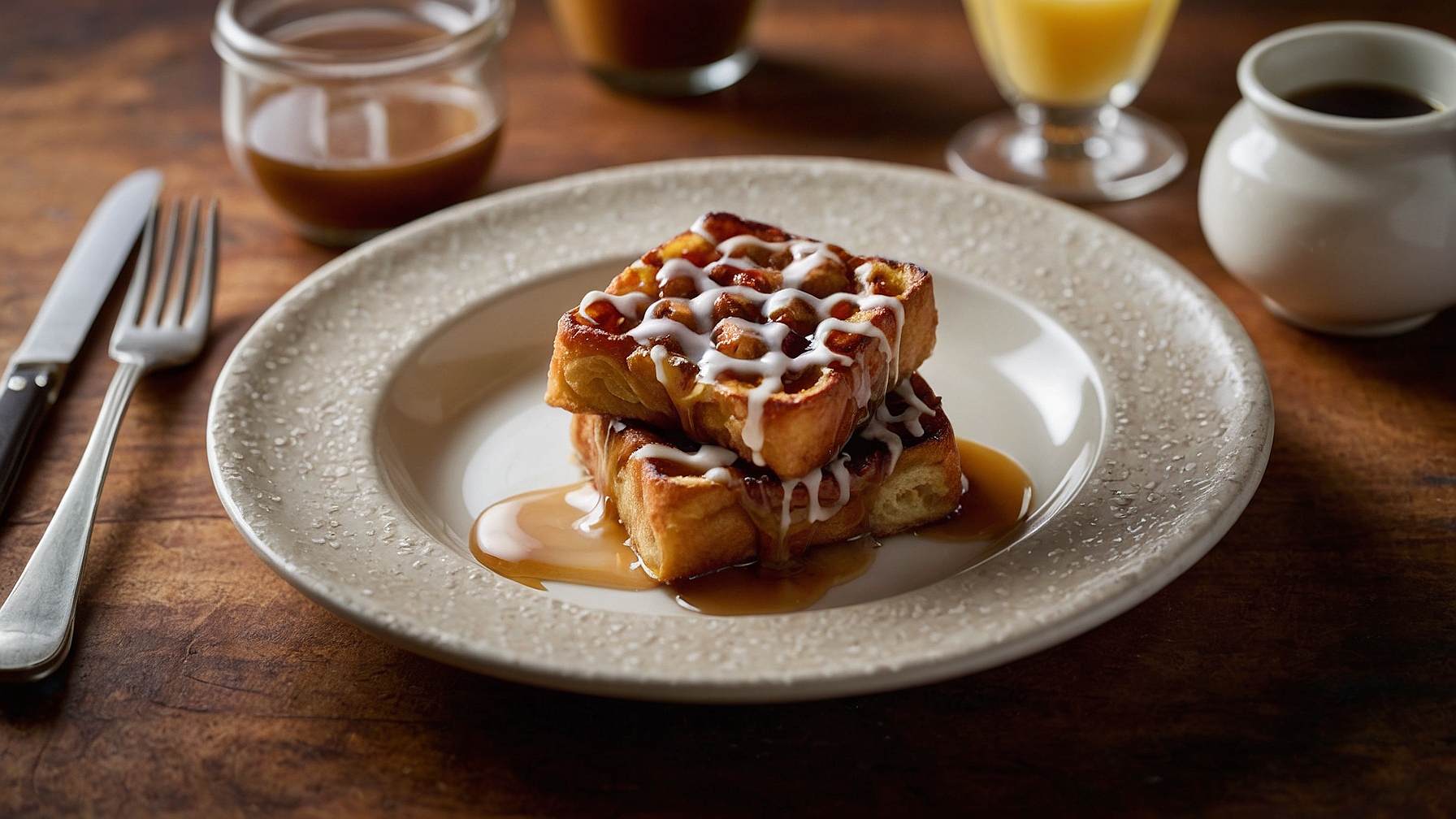 Cinnamon Roll French Toast Bites