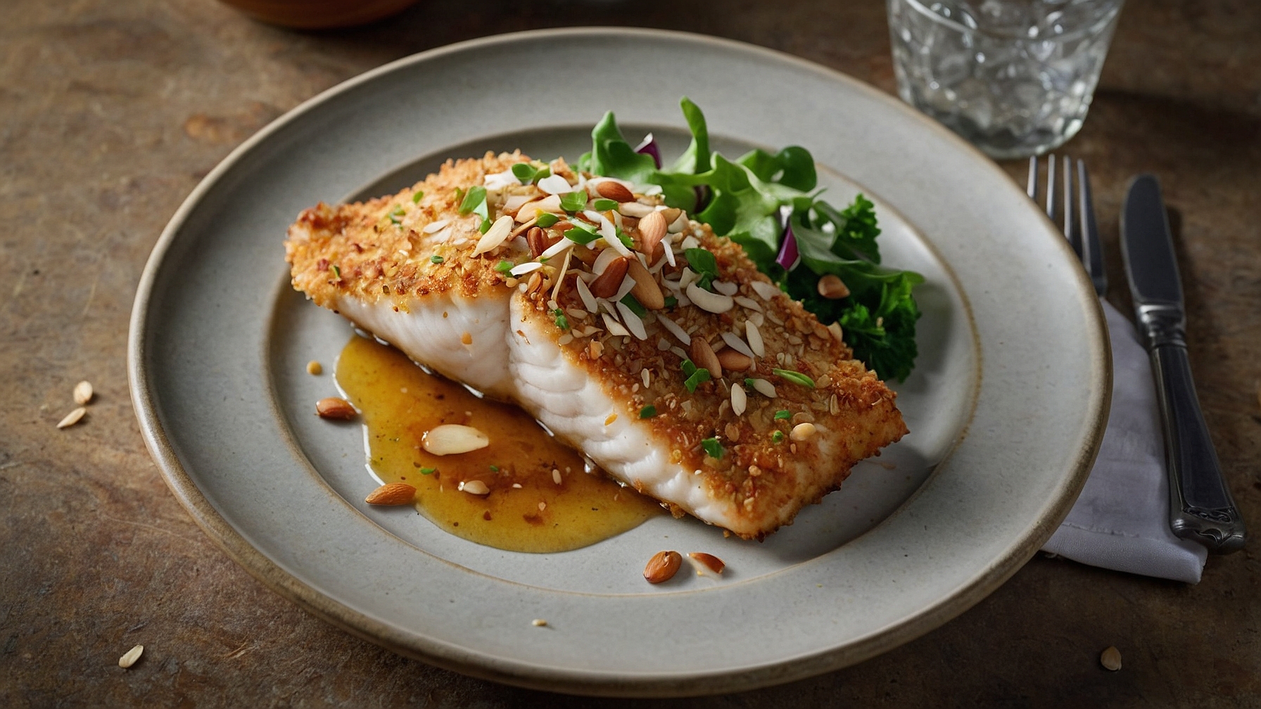 Coconut Almond Crusted Haddock