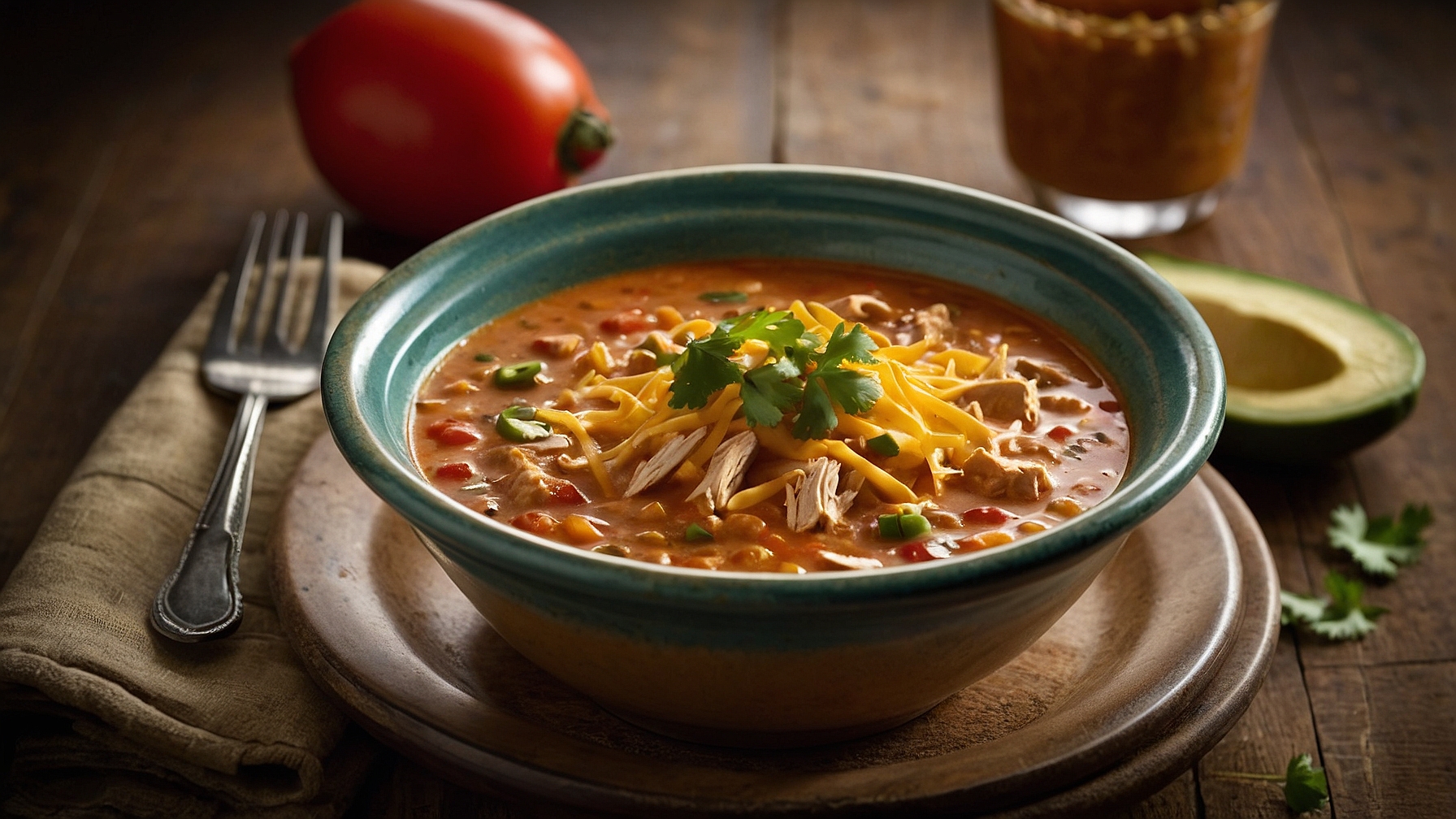 Creamy Chicken Enchilada Soup