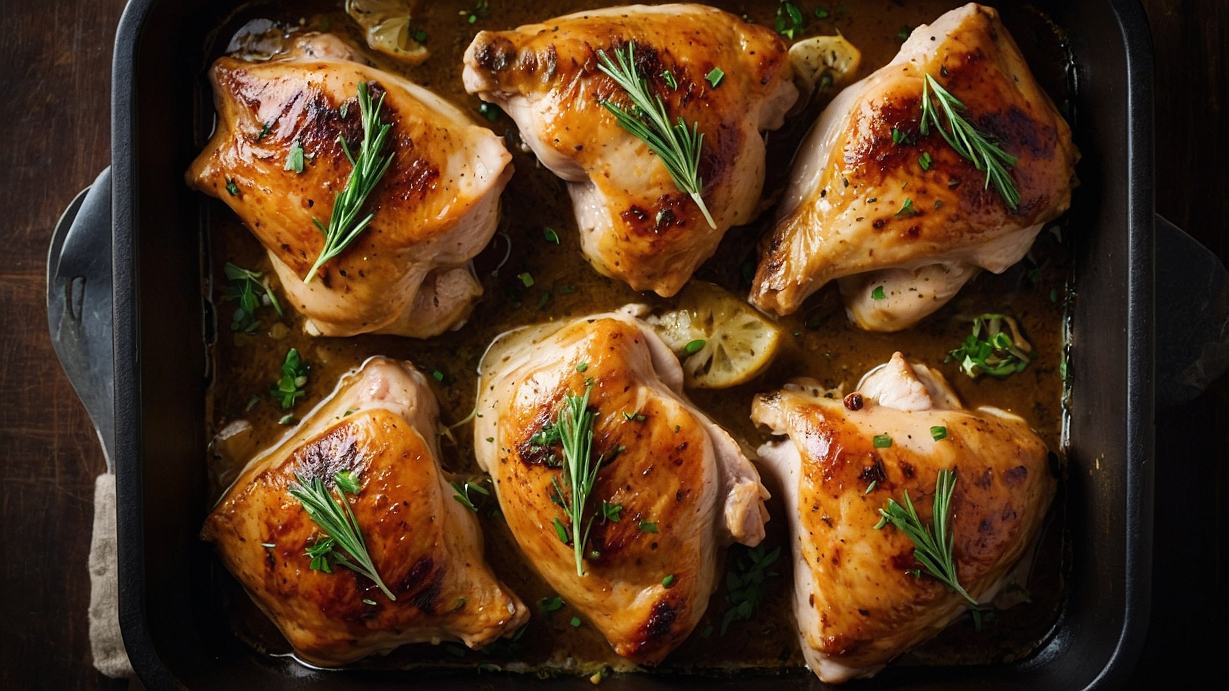 Creamy Oven Baked Chicken Thighs