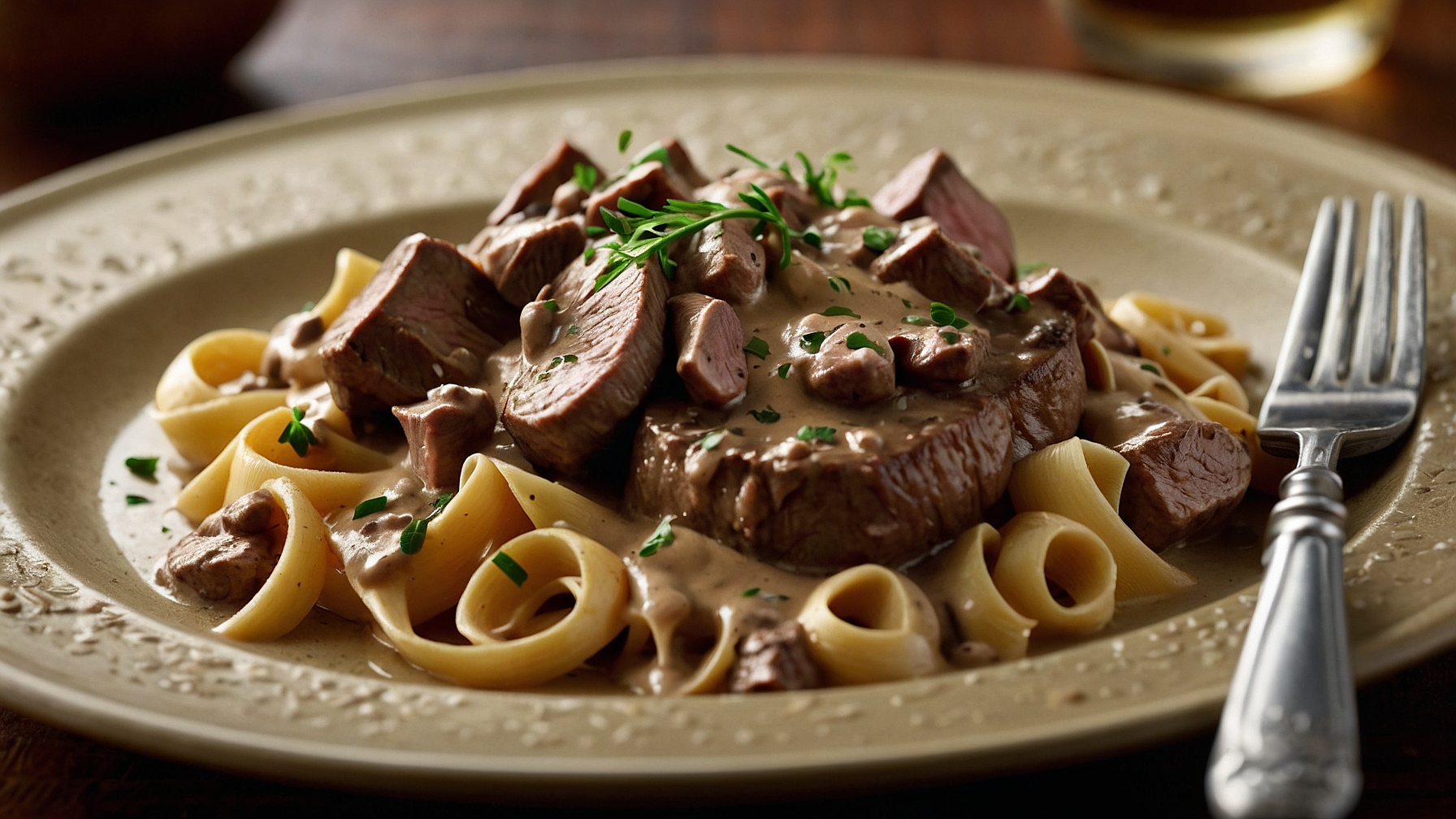 Creamy Steak Stroganoff