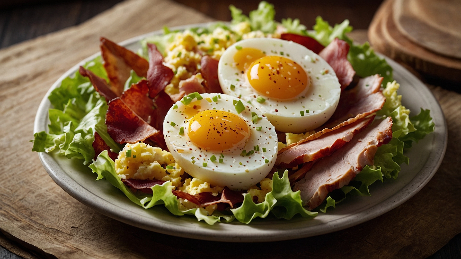 Crispy Egg Salad With Turkey Bacon