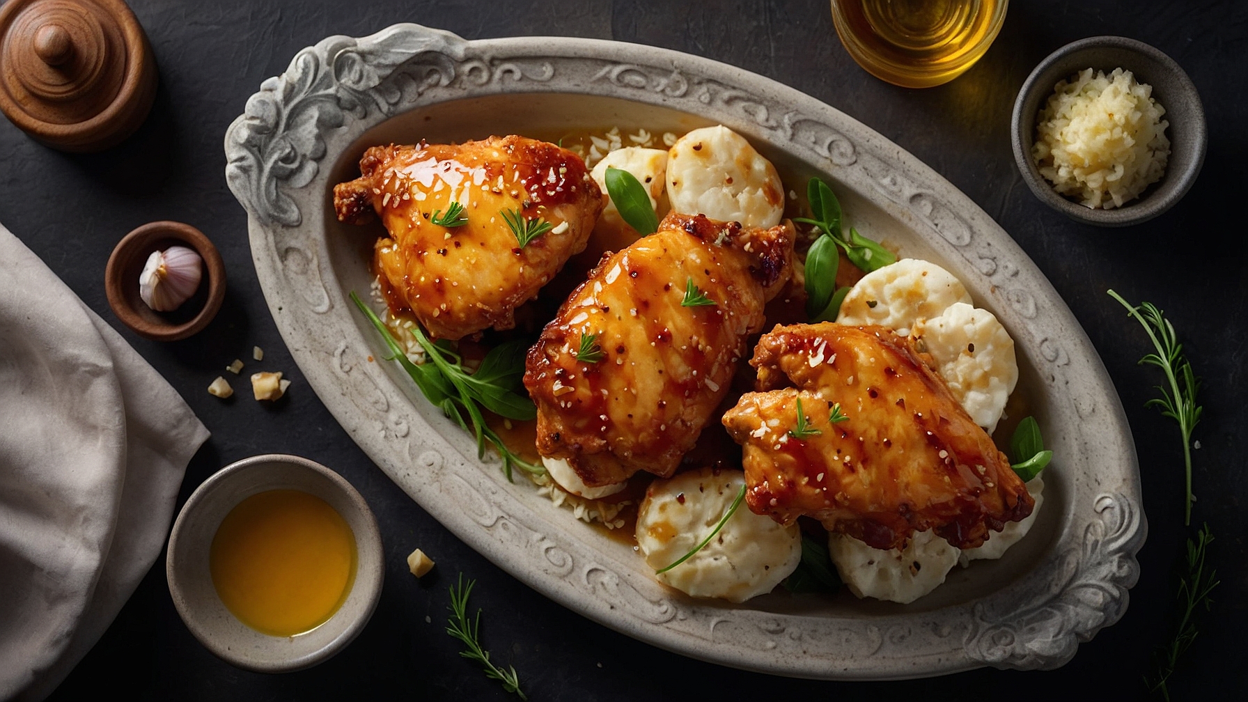 Crispy Hot Honey Feta Chicken