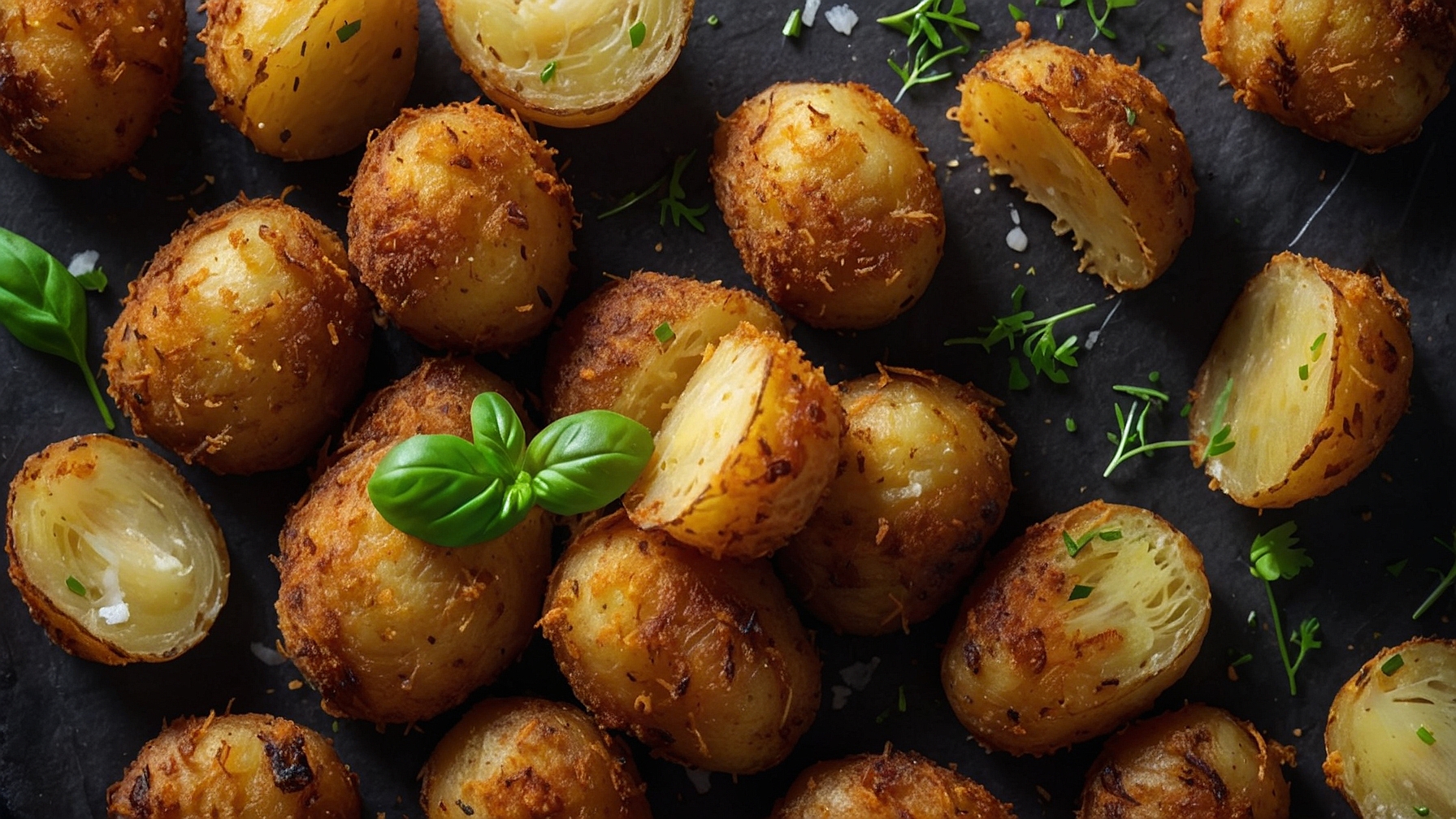 Crispy Parmesan Crusted Baby Potatoes