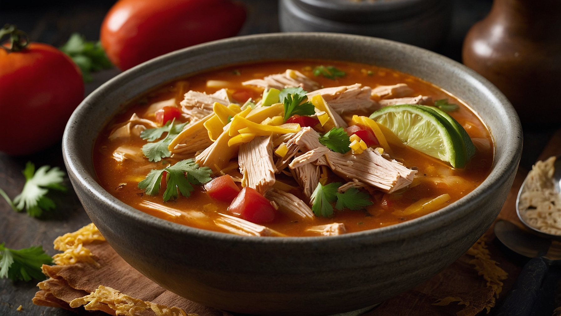 Crockpot Chicken Tortilla Soup