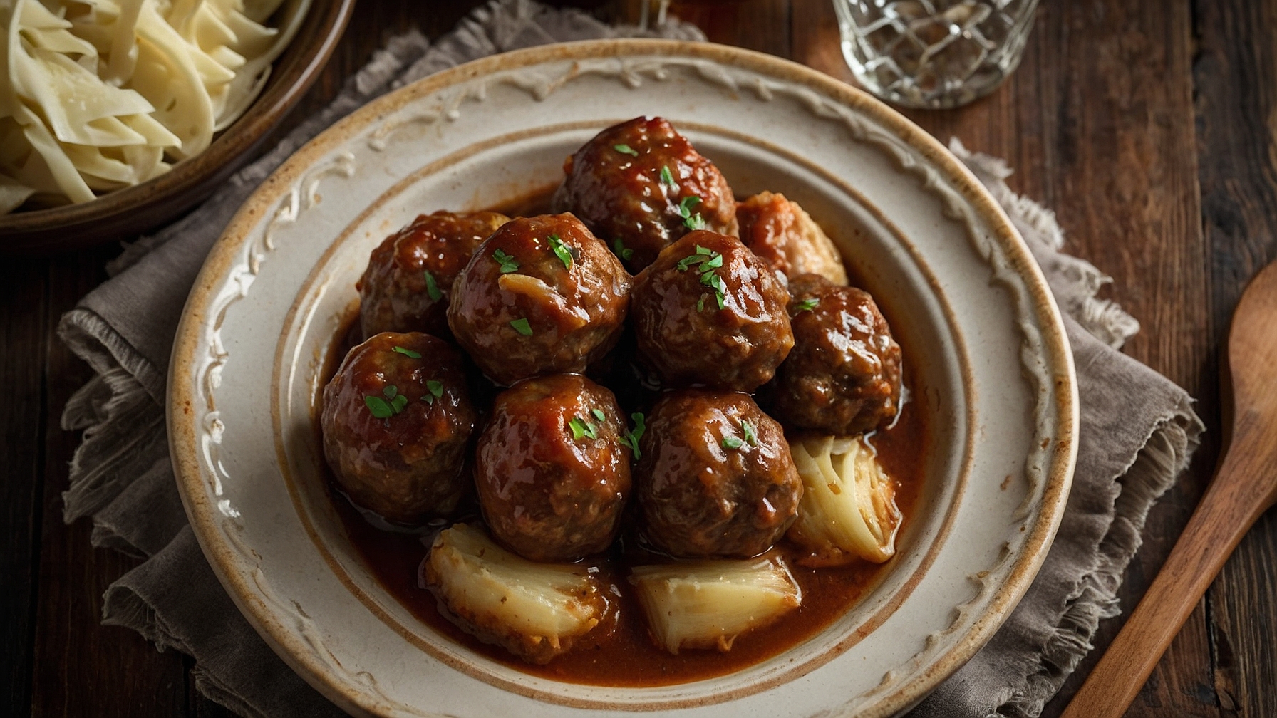 Crockpot French Onion Meatballs