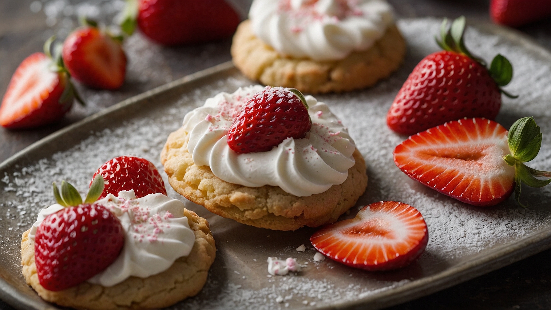 Crumbl Strawberry Shortcake Cookies
