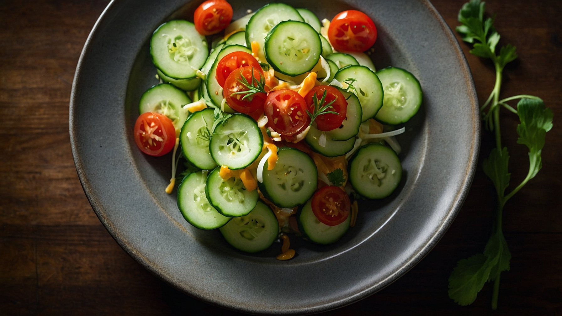 Cucumber Salad With Tomato Vinaigrette