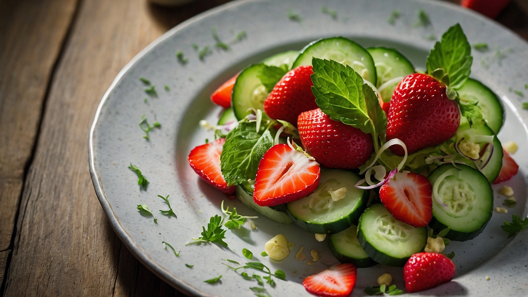 Cucumber Strawberry Salad