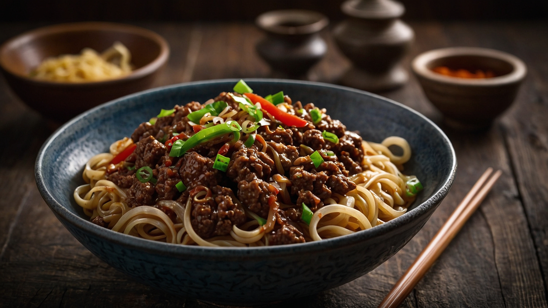 Easy Mongolian Ground Beef Noodles