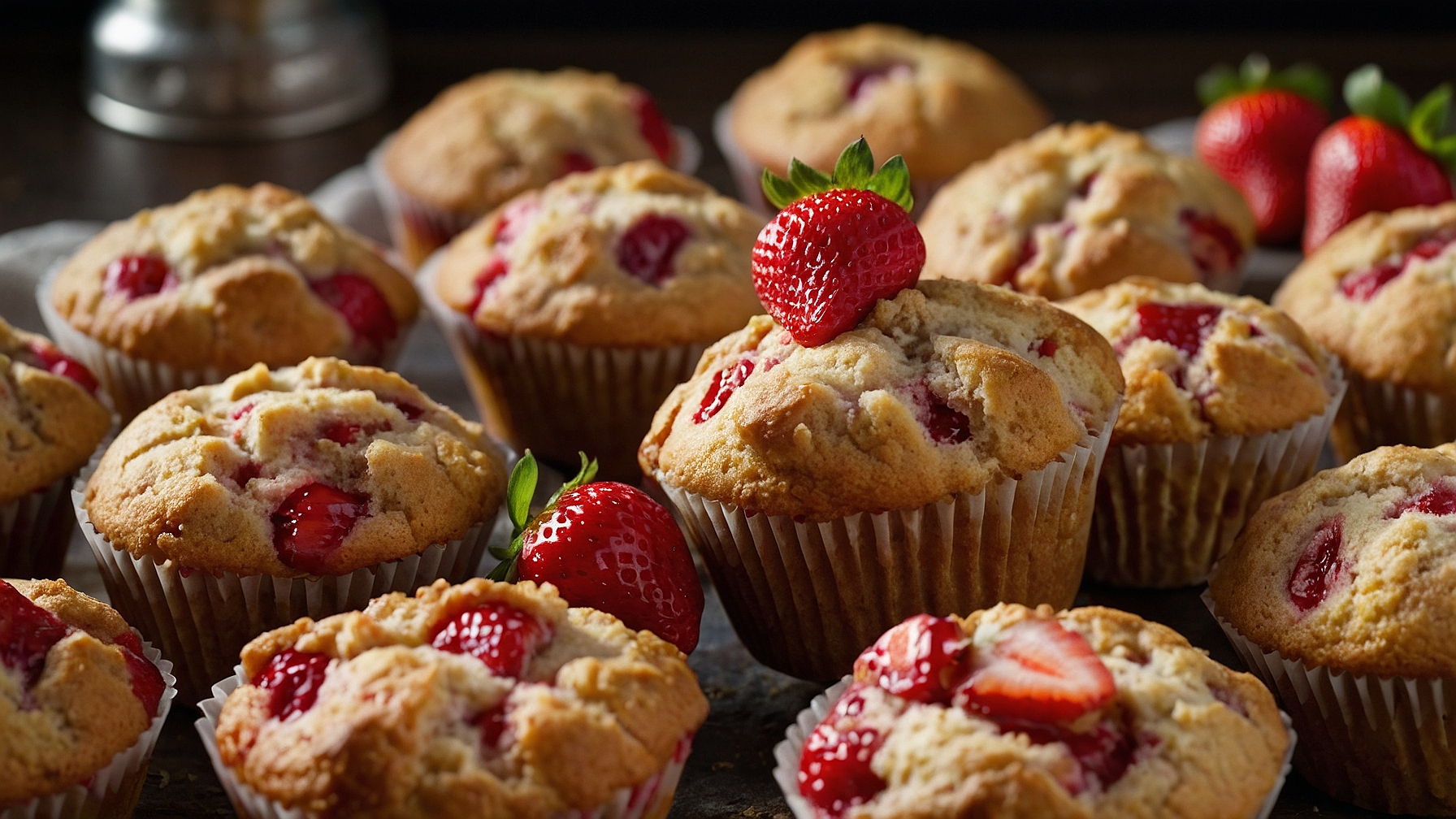 Fresh Strawberry Muffins