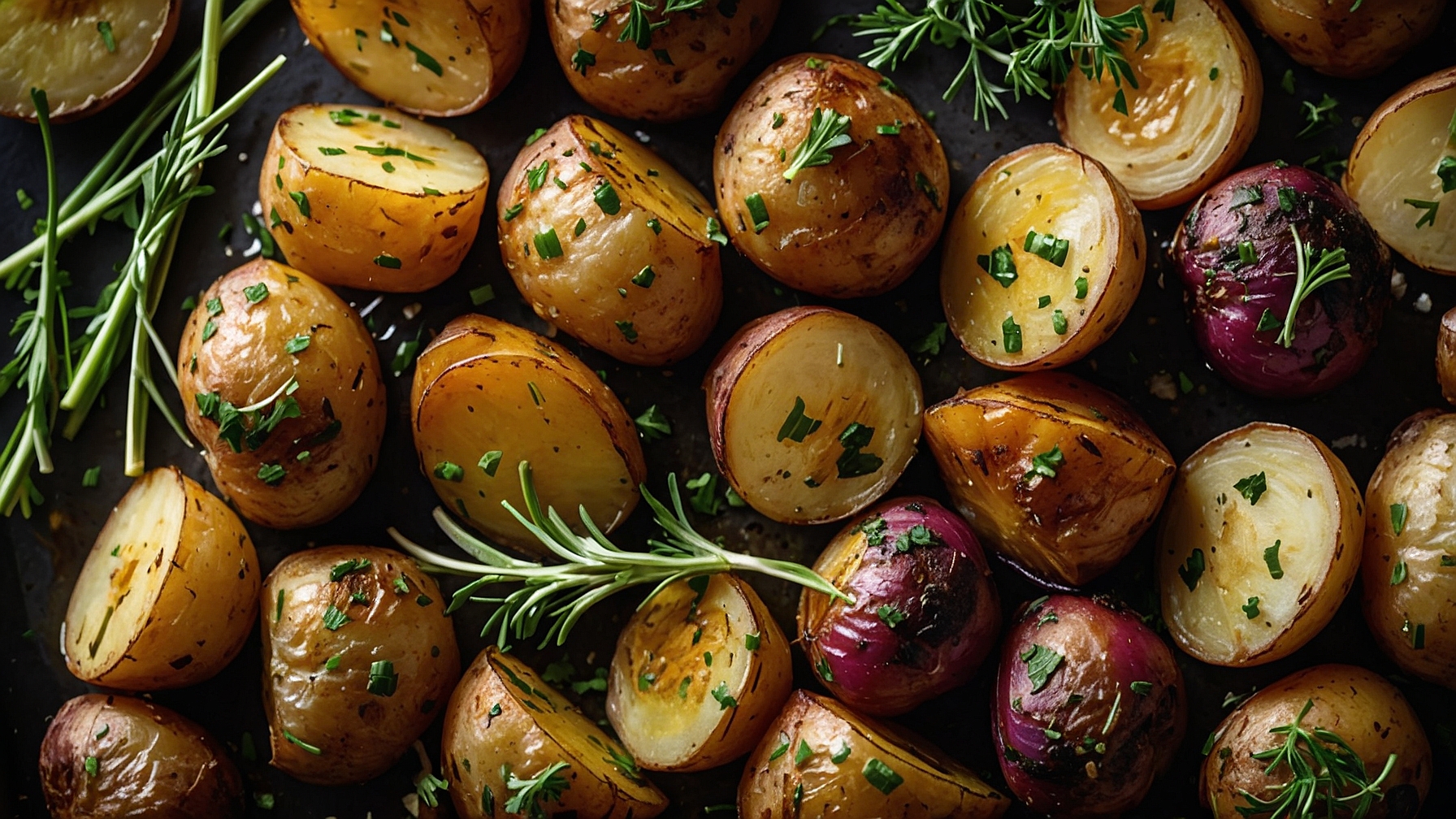 Garlic Herb Roasted Potatoes And Veggies