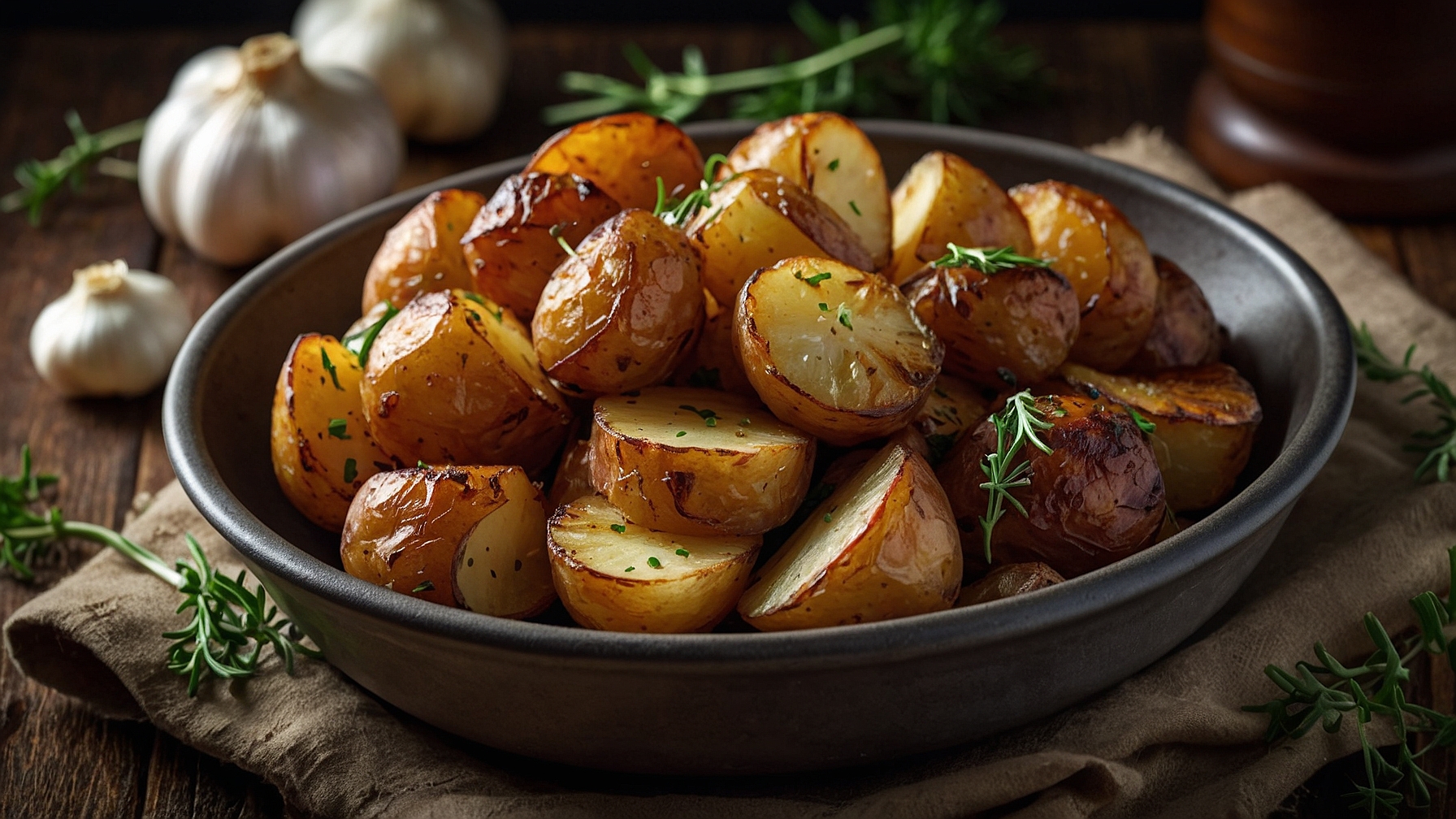 Garlic Roast Potatoes