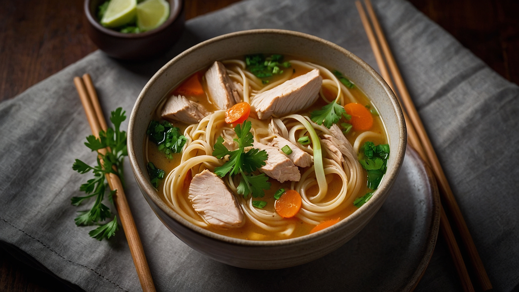 Ginger Garlic Chicken Noodle Soup