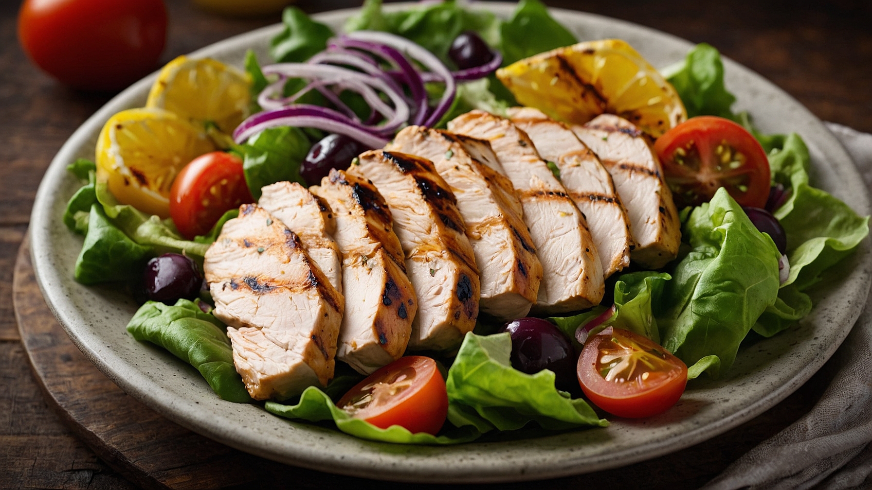 Grilled Zesty Mediterranean Chicken Salad