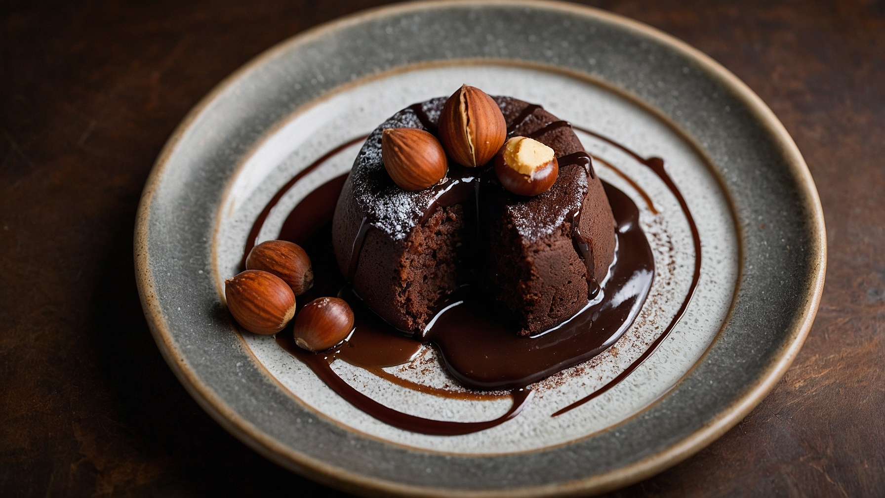 Hazelnut Dark Chocolate Lava Cake