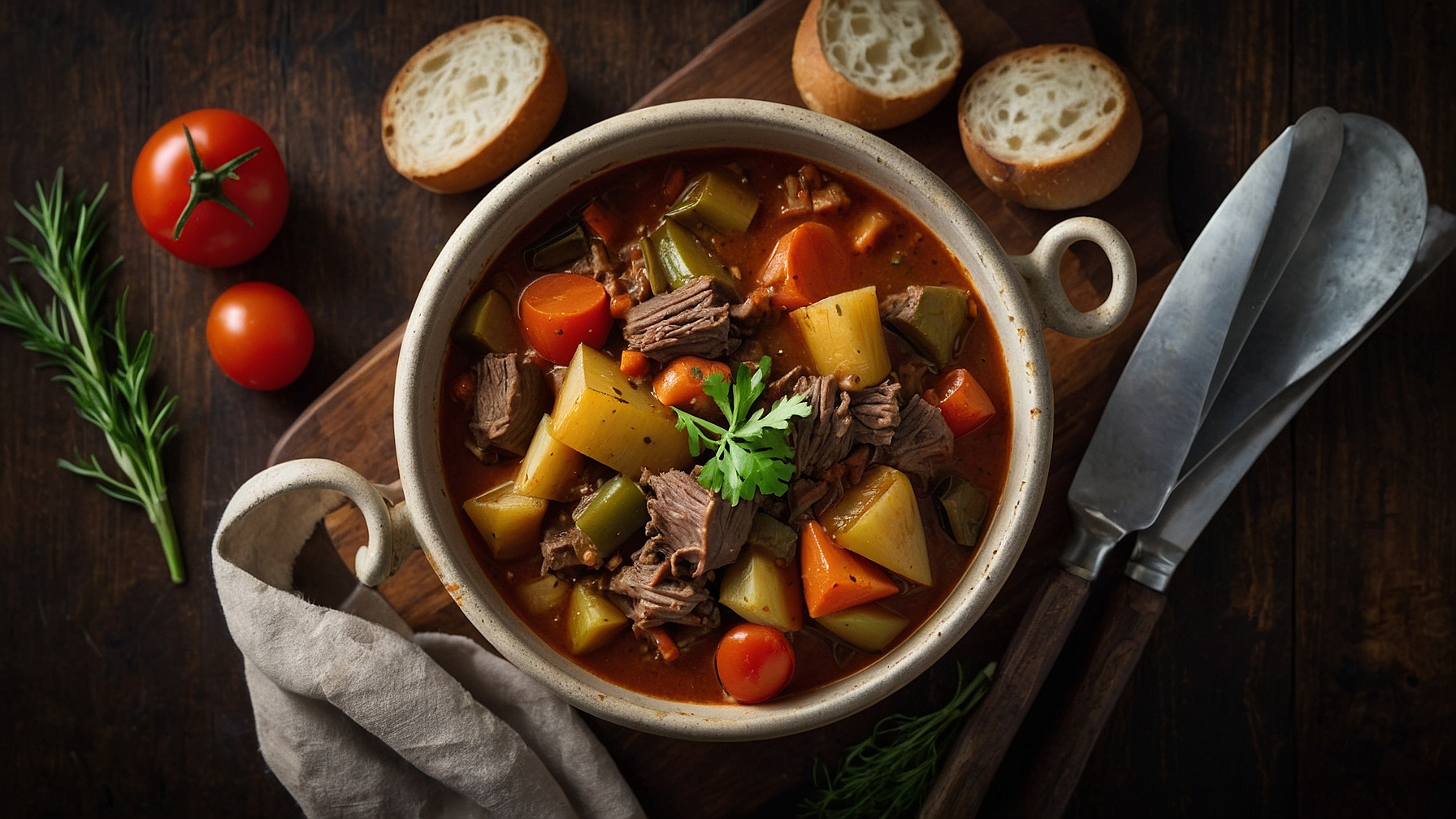 Hearty Italian Beef And Vegetable Stew