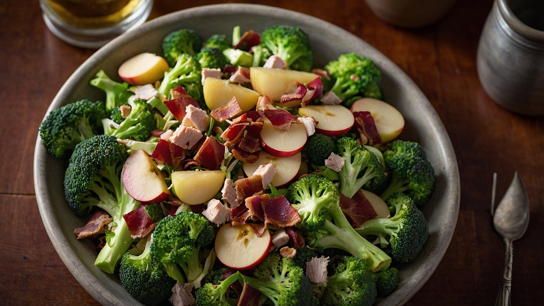 Honeycrisp Apple Broccoli Salad With Turkey Bacon