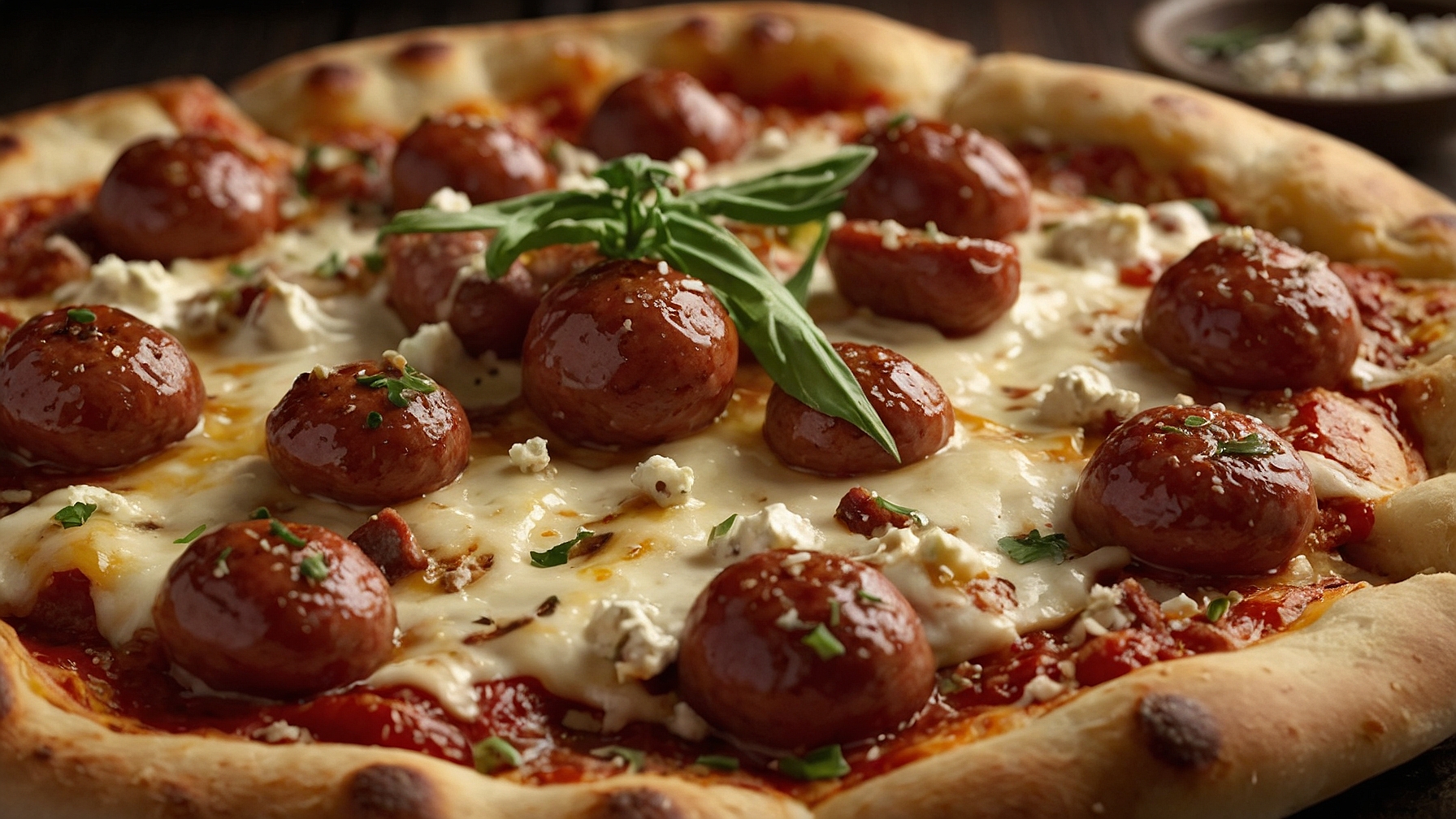 Hot Sausage Feta Honey Pizza