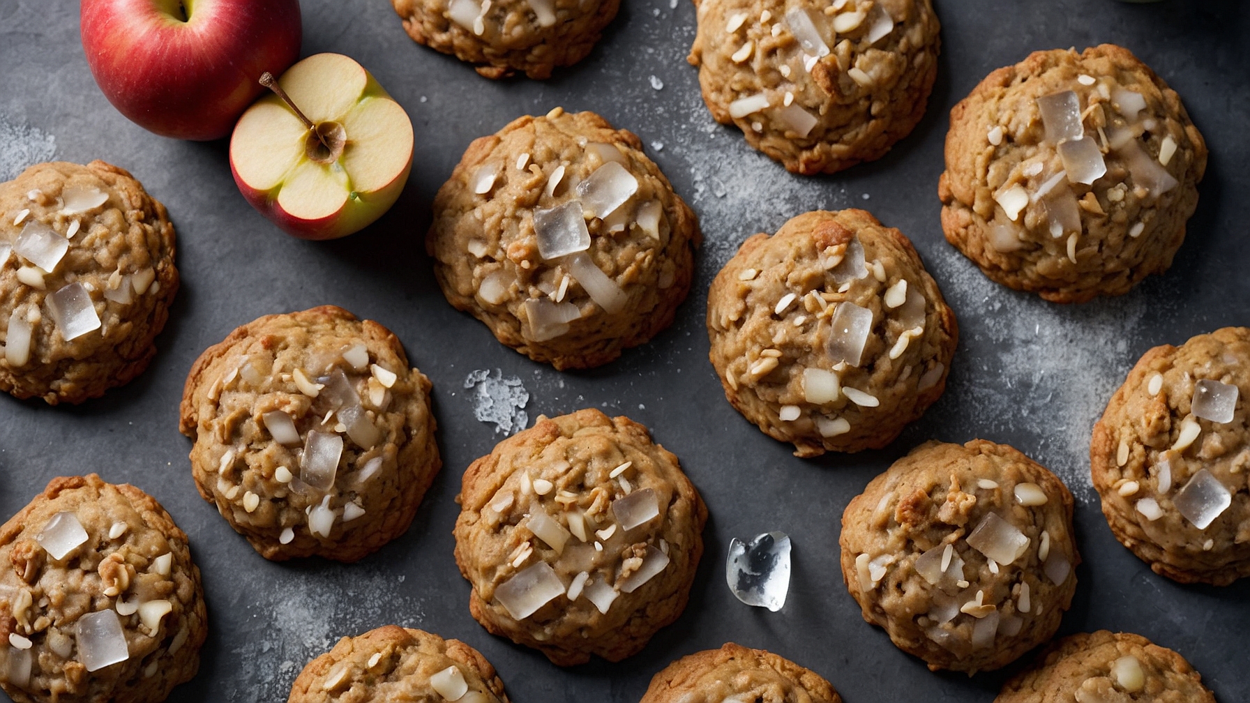 Iced Applesauce Oatmeal Cookies
