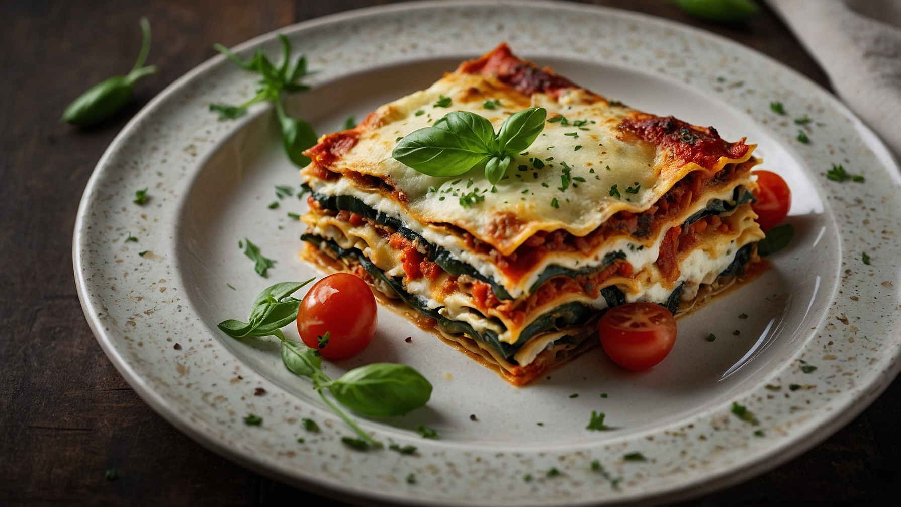 Layered Mediterranean Vegetable Lasagna With Creamy Ricotta