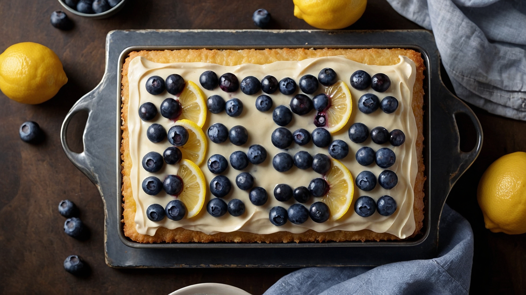 Lemon Blueberry Sheet Cake