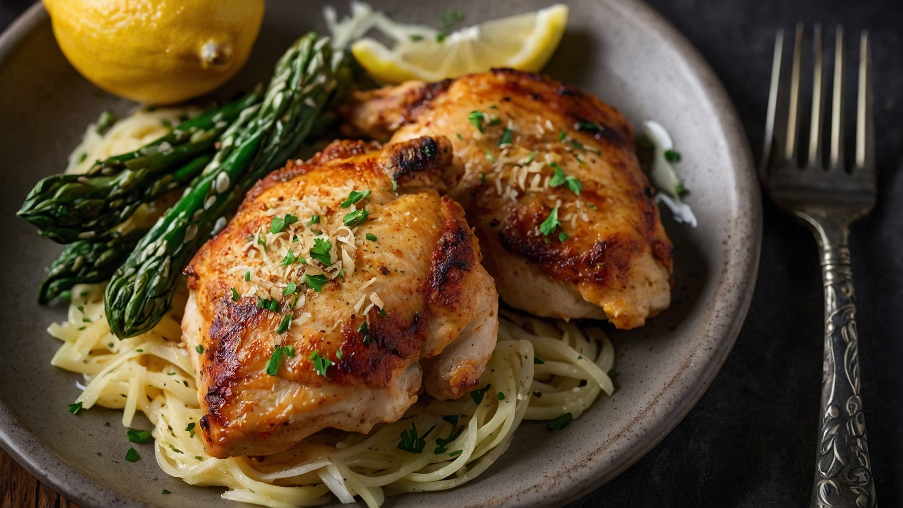 Lemon Garlic Parmesan Chicken Thighs