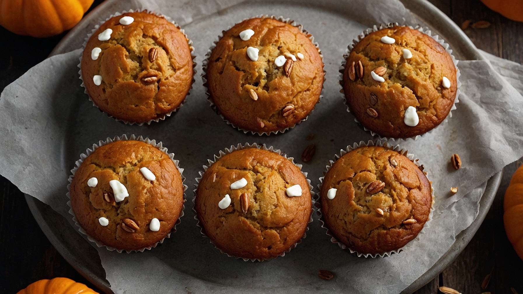 Moist Greek Yogurt Pumpkin Muffins