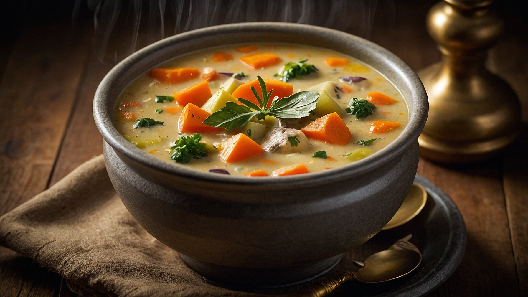One Pot Creamy Vegetable Soup
