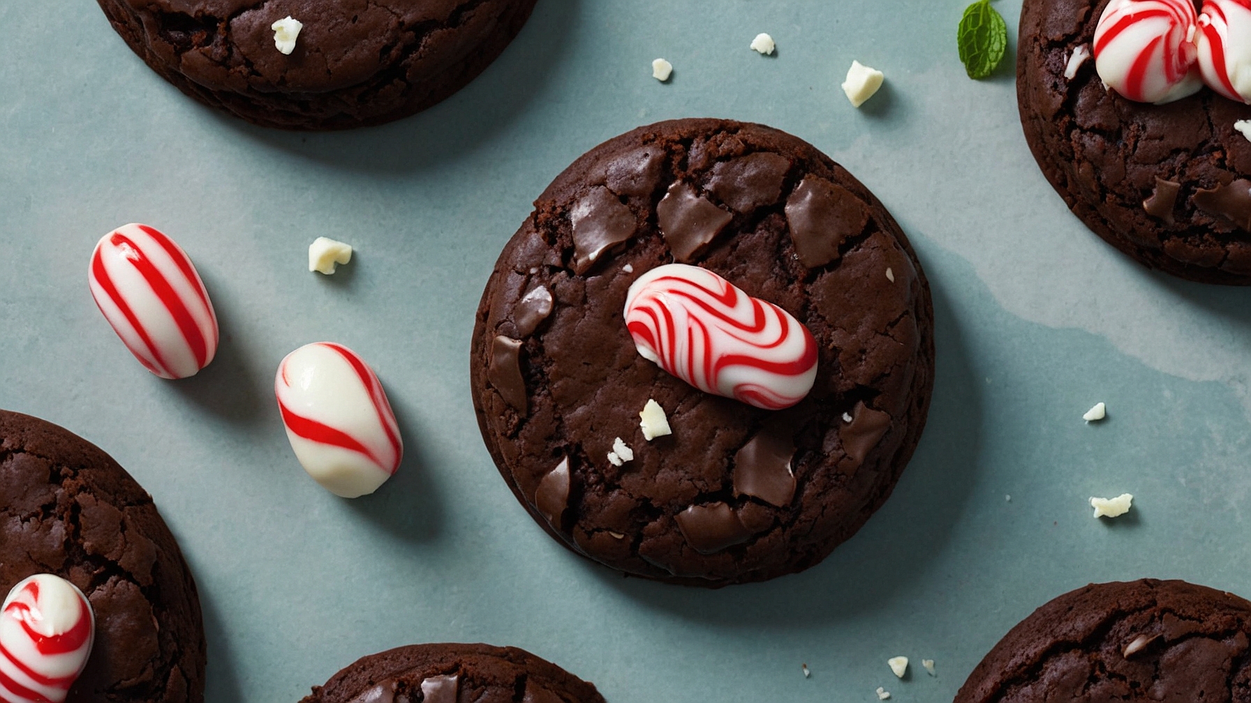 Peppermint Brownie Cookies