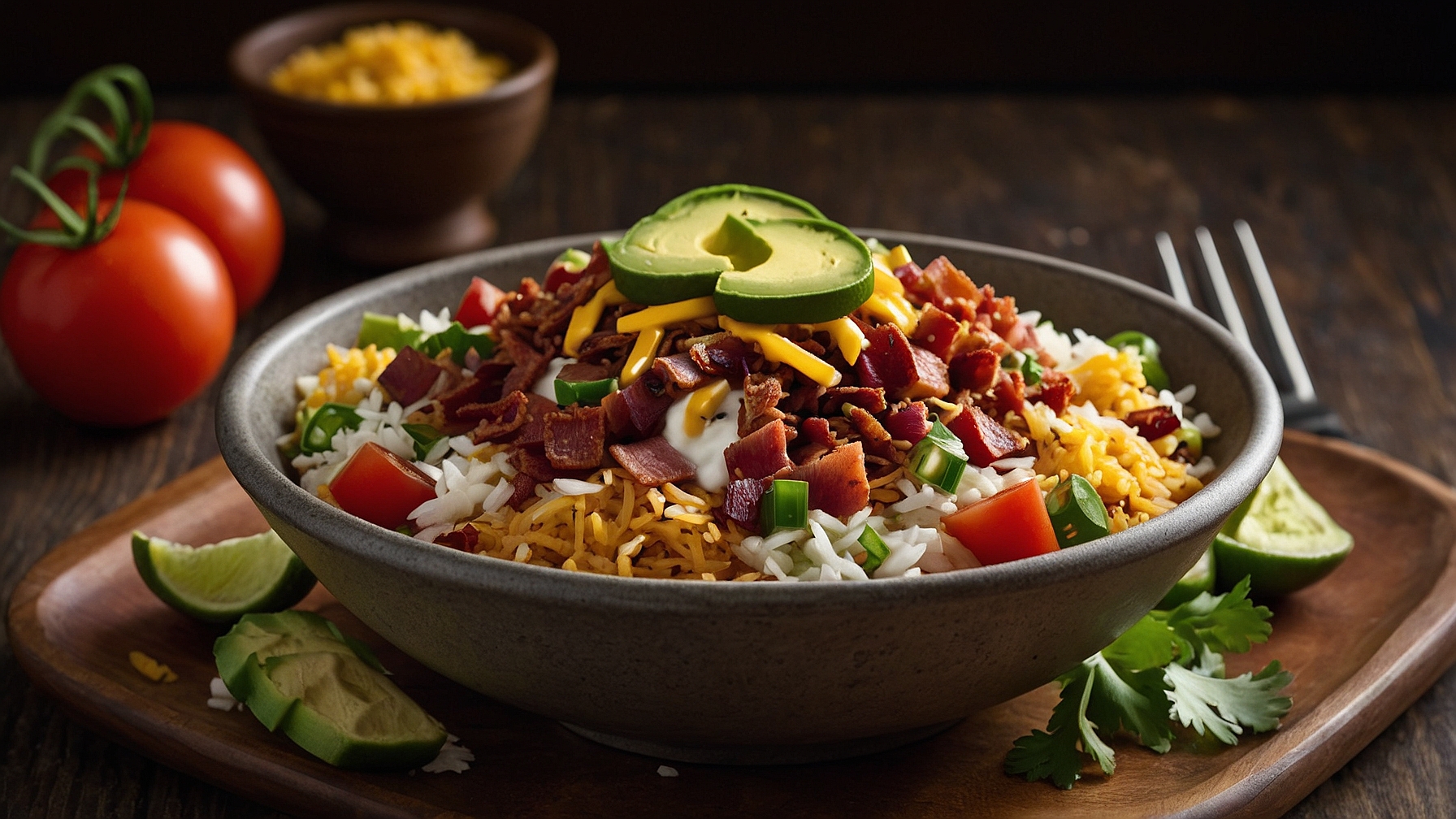 Perfect Taco Rice Bowl With Turkey Bacon