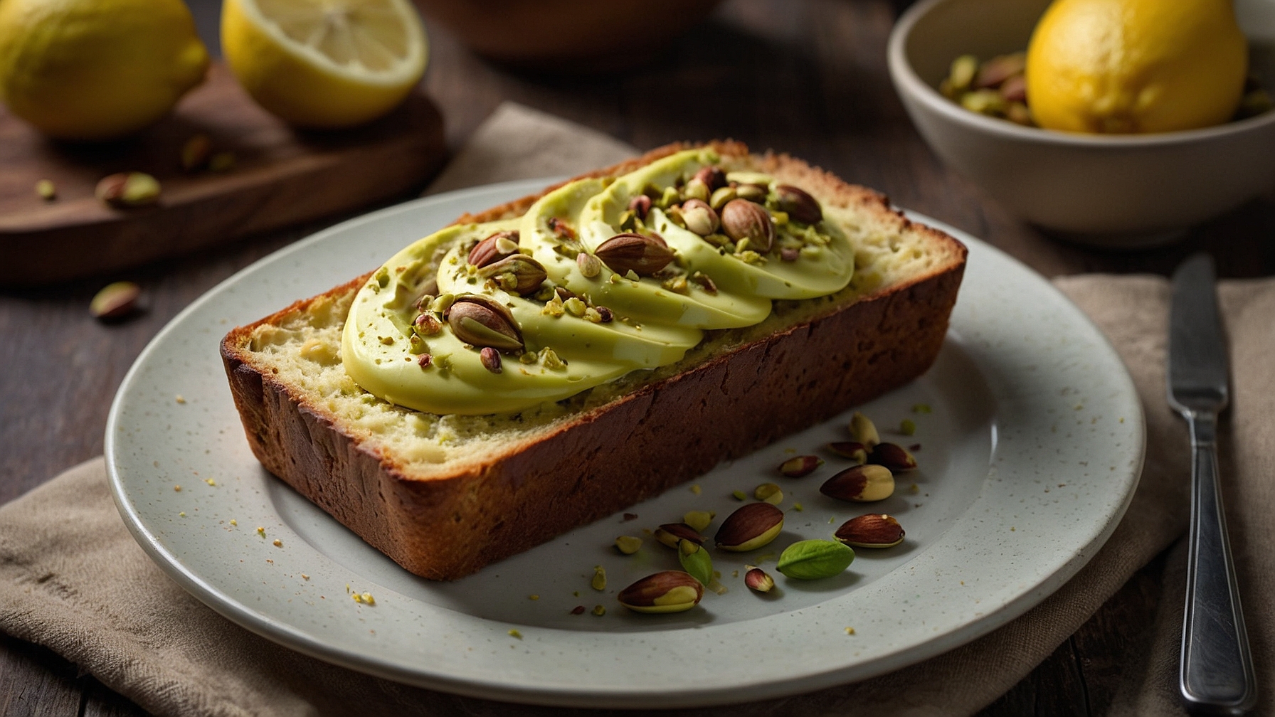 Pistachio Lemon Breakfast Bread