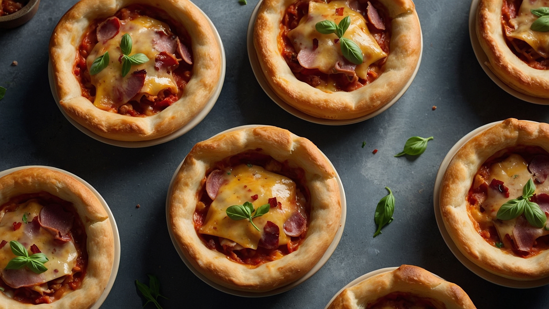 Pizza Pot Pies With Turkey Bacon