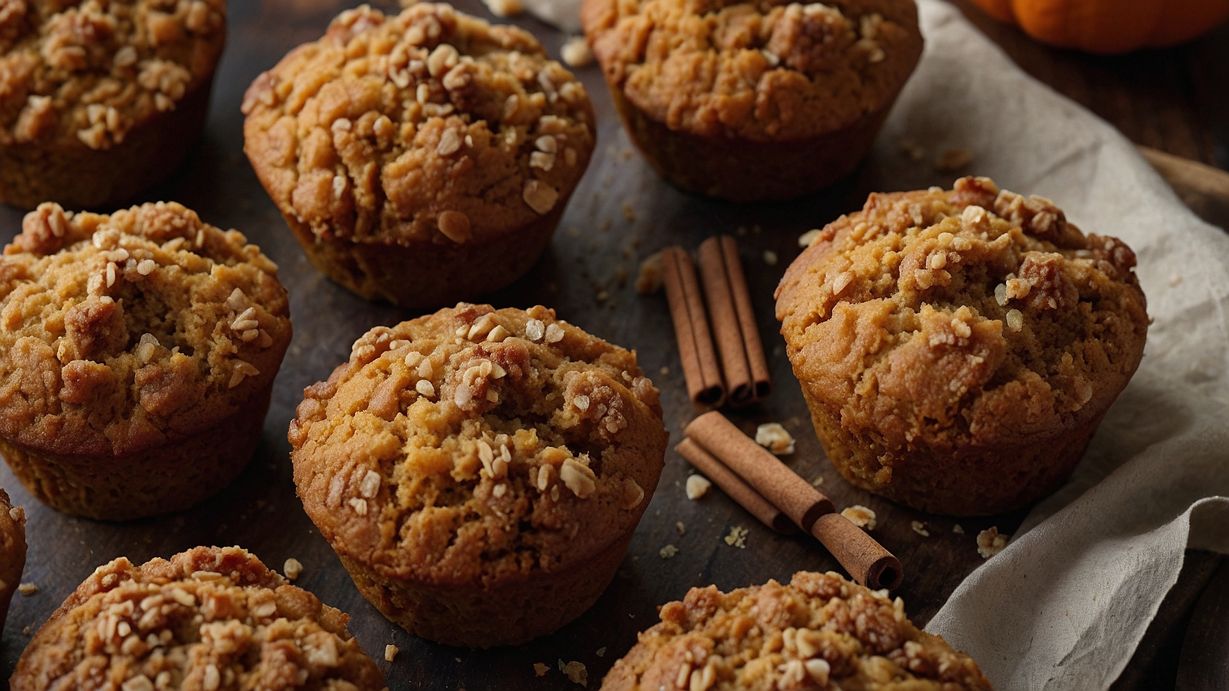 Pumpkin Muffins With Brown Sugar Streusel