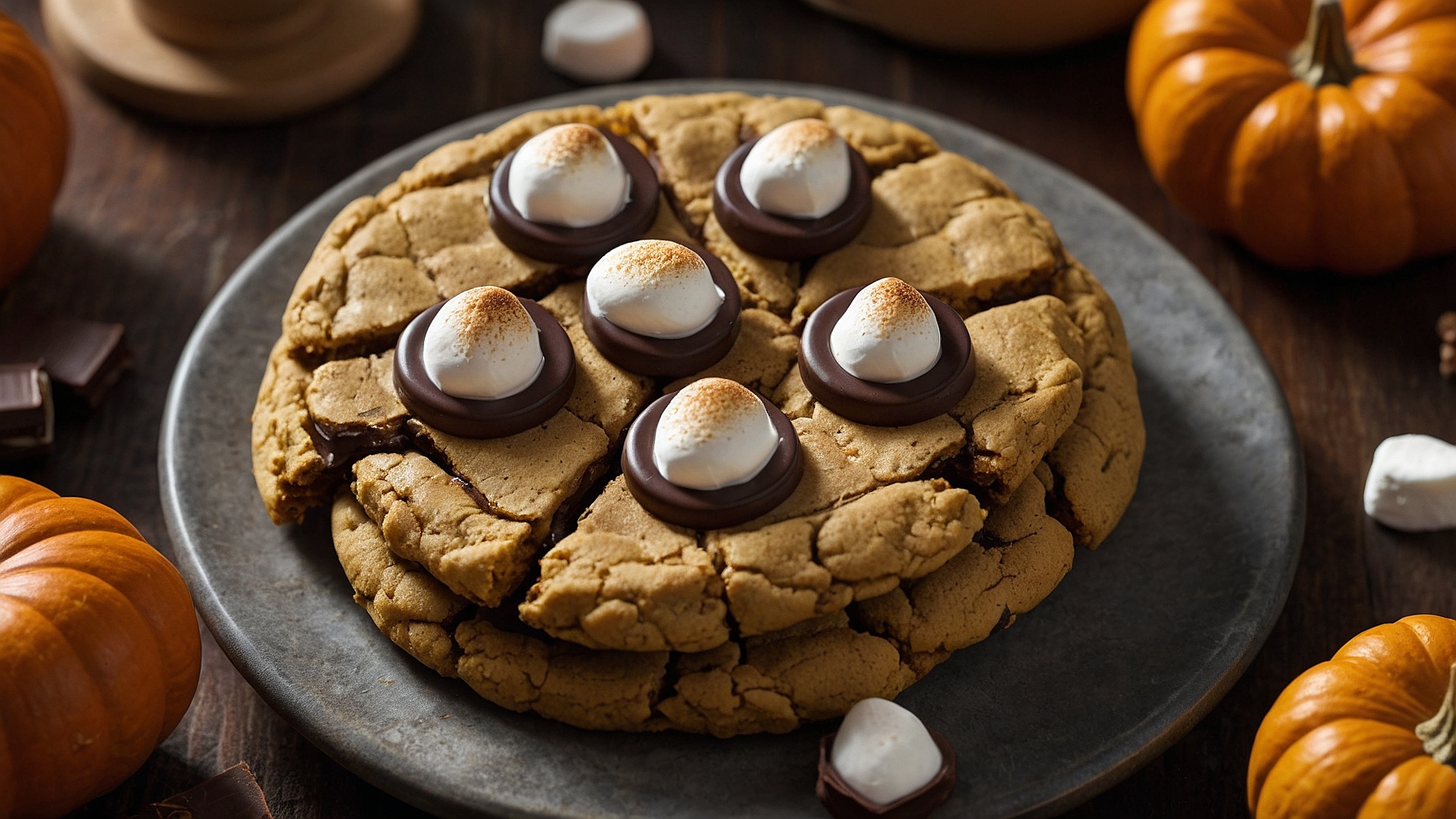 Pumpkin Smores Cookies