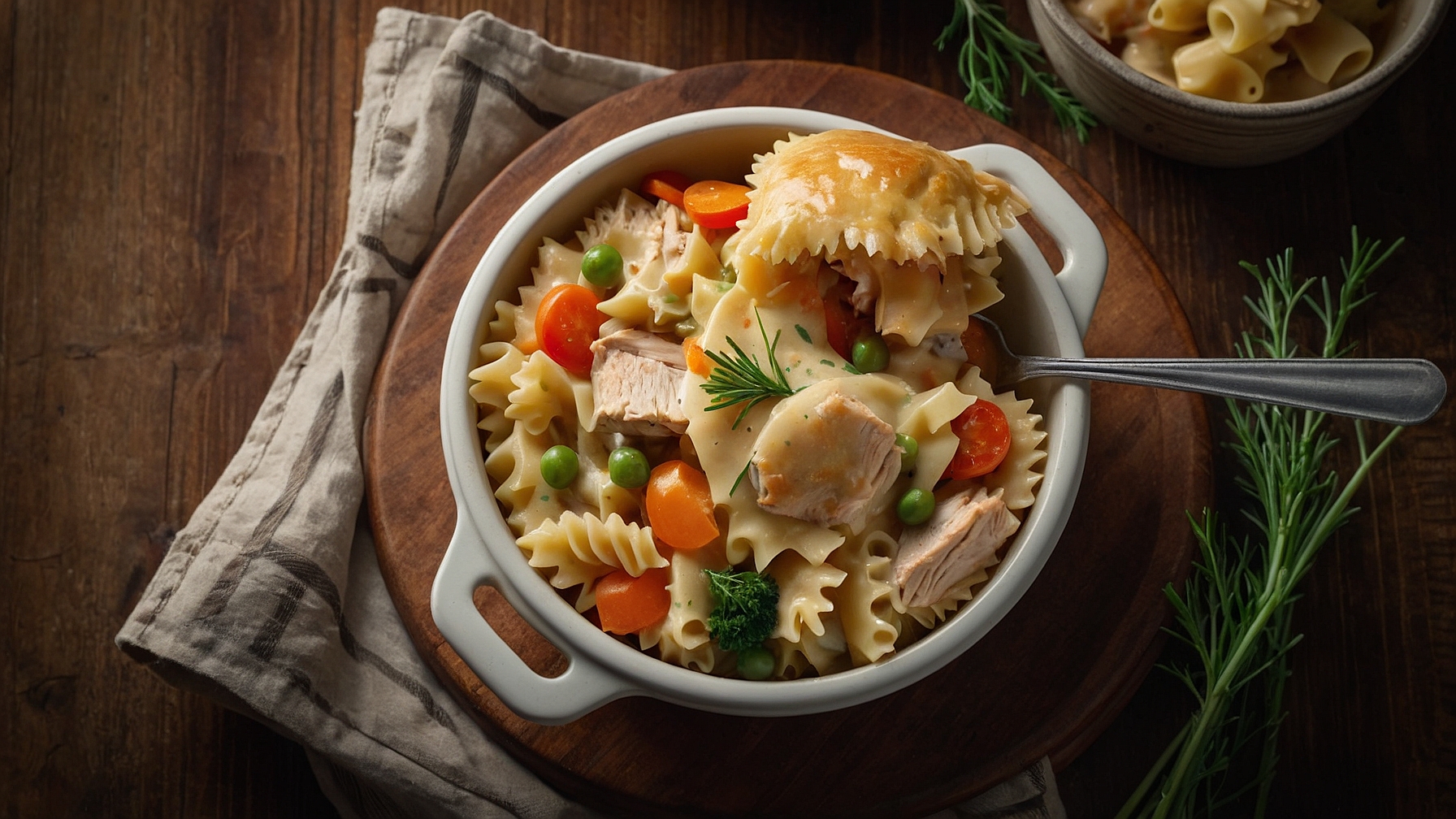 Quick Chicken Pot Pie Pasta
