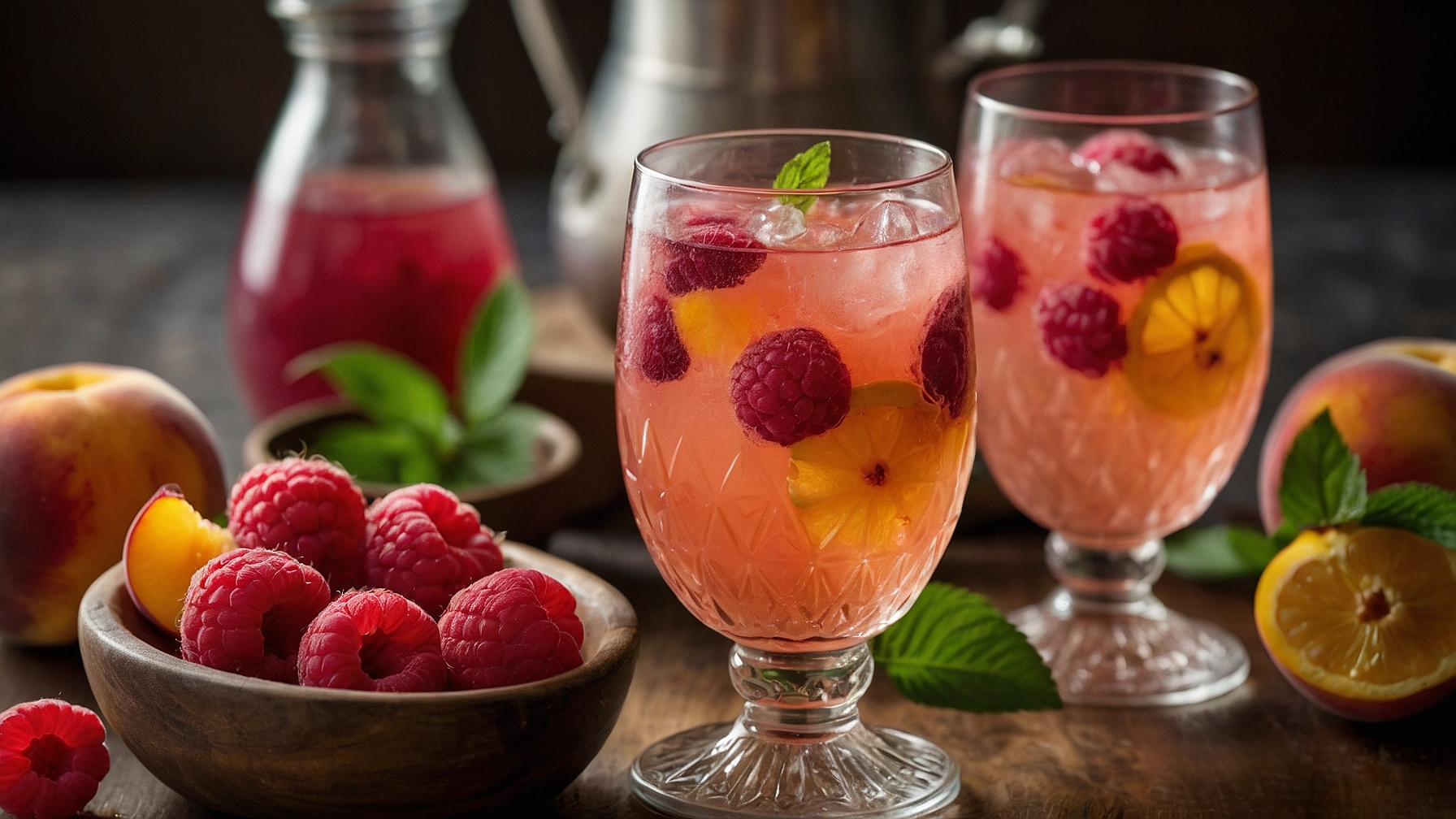 Raspberry Peach Lemonade