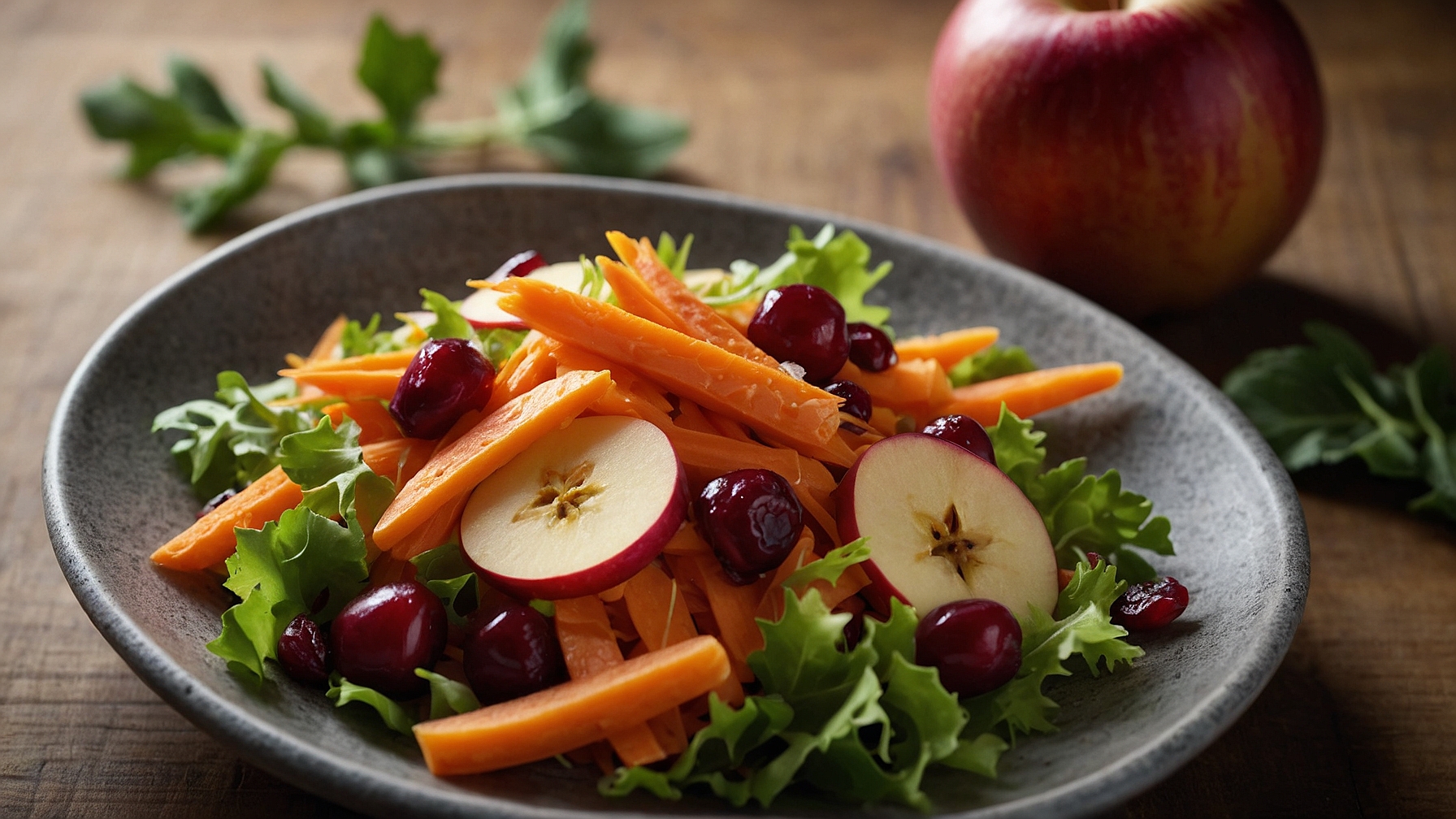 Refreshing Apple Cranberry Carrot Salad