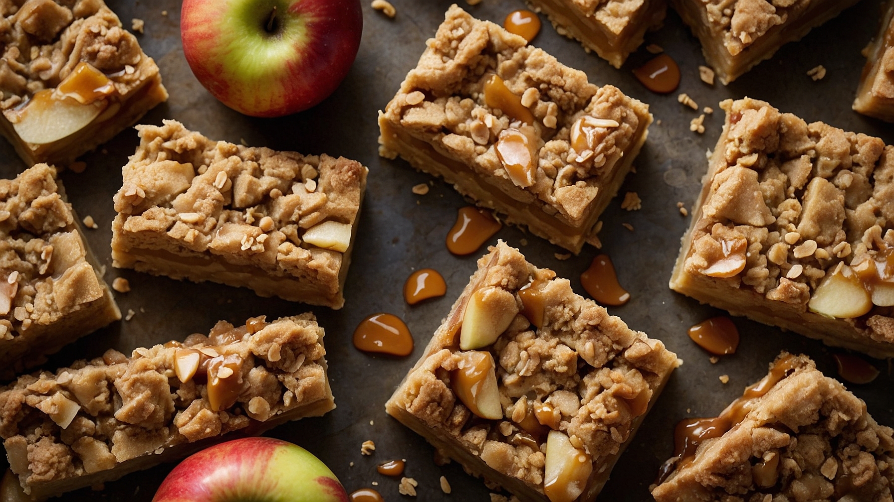Salted Caramel Apple Crumble Bars