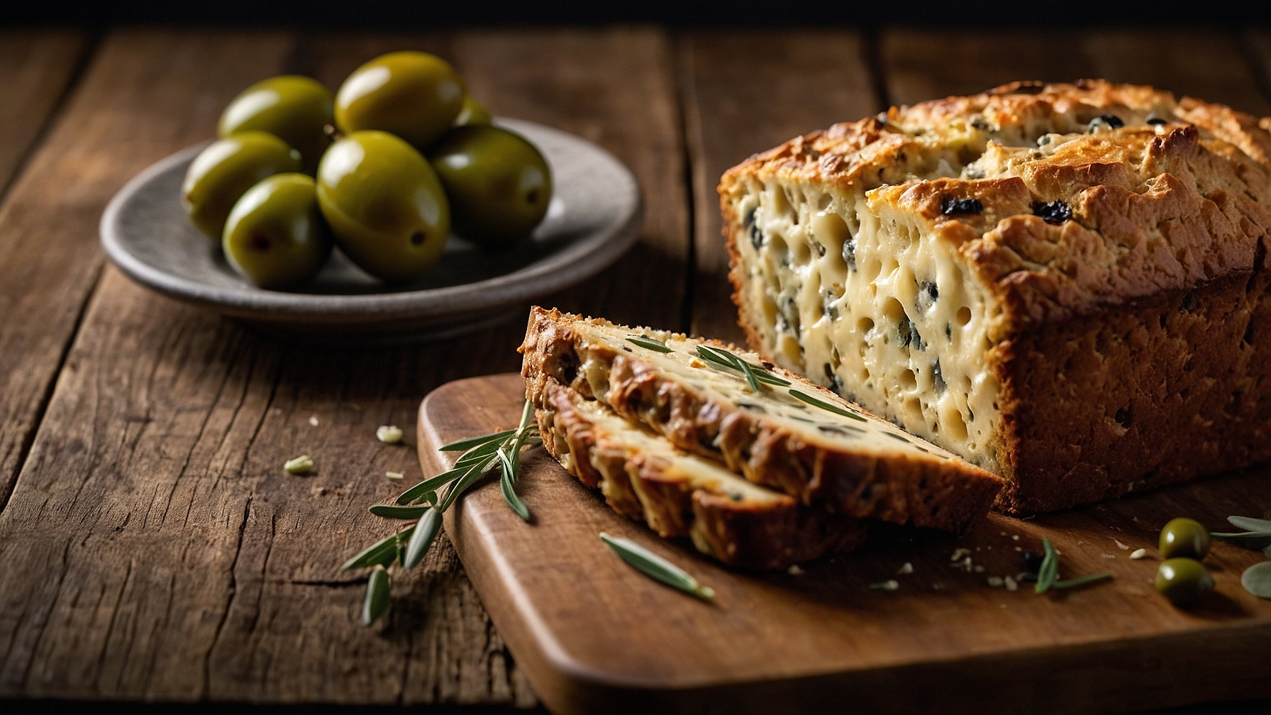 Savory Cheese And Olive Quick Bread