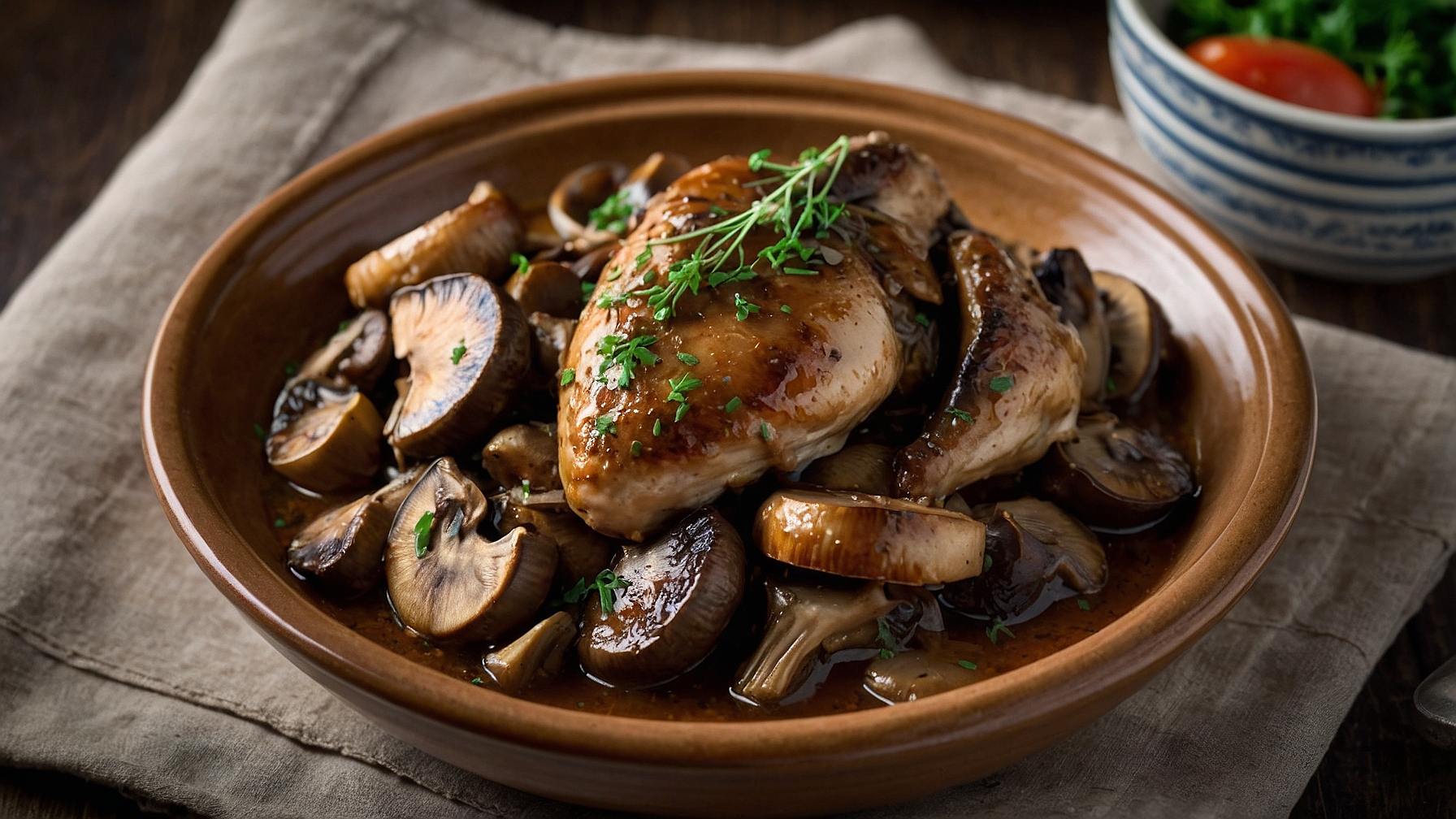 Slow Cooker Mushroom Chicken