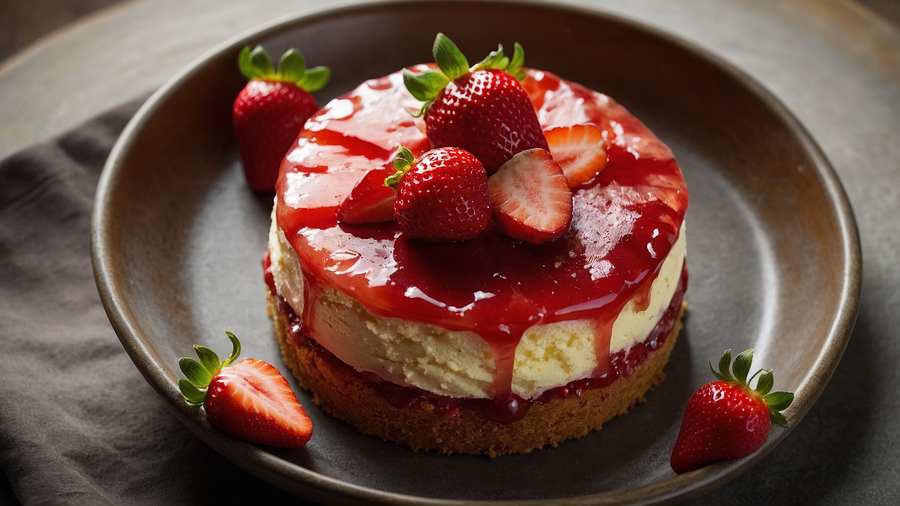 Strawberry Earthquake Cake